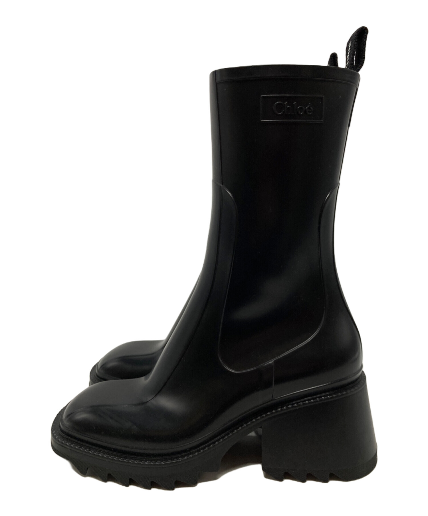 中古・古着通販】Chloe (クロエ) サイドジップレインブーツ ブラック
