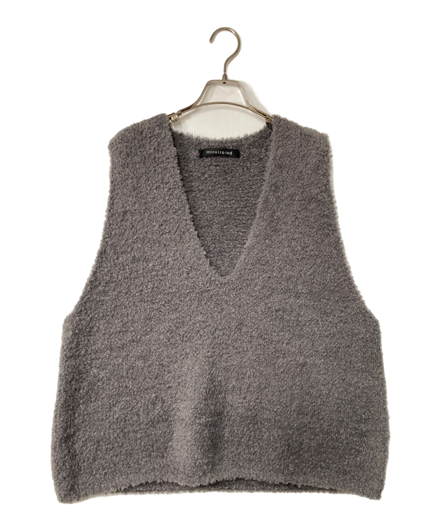 ミズイロインド　ベスト ジレ mizuiro ind へアリーVネック 楽天市場】【SALE 20%OFF】mizuiro ind [ミズイロ インド] hairly V