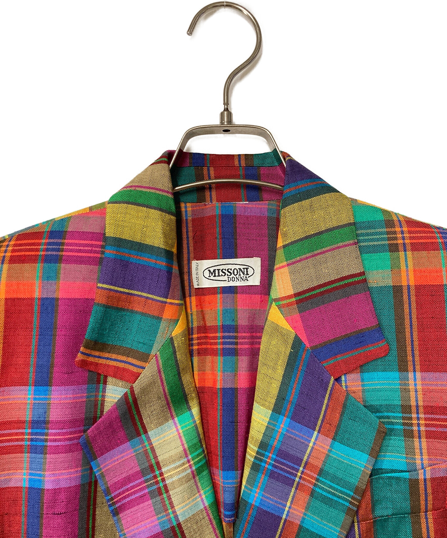 中古・古着通販】missoni (ミッソーニ) 半袖チェックテーラード
