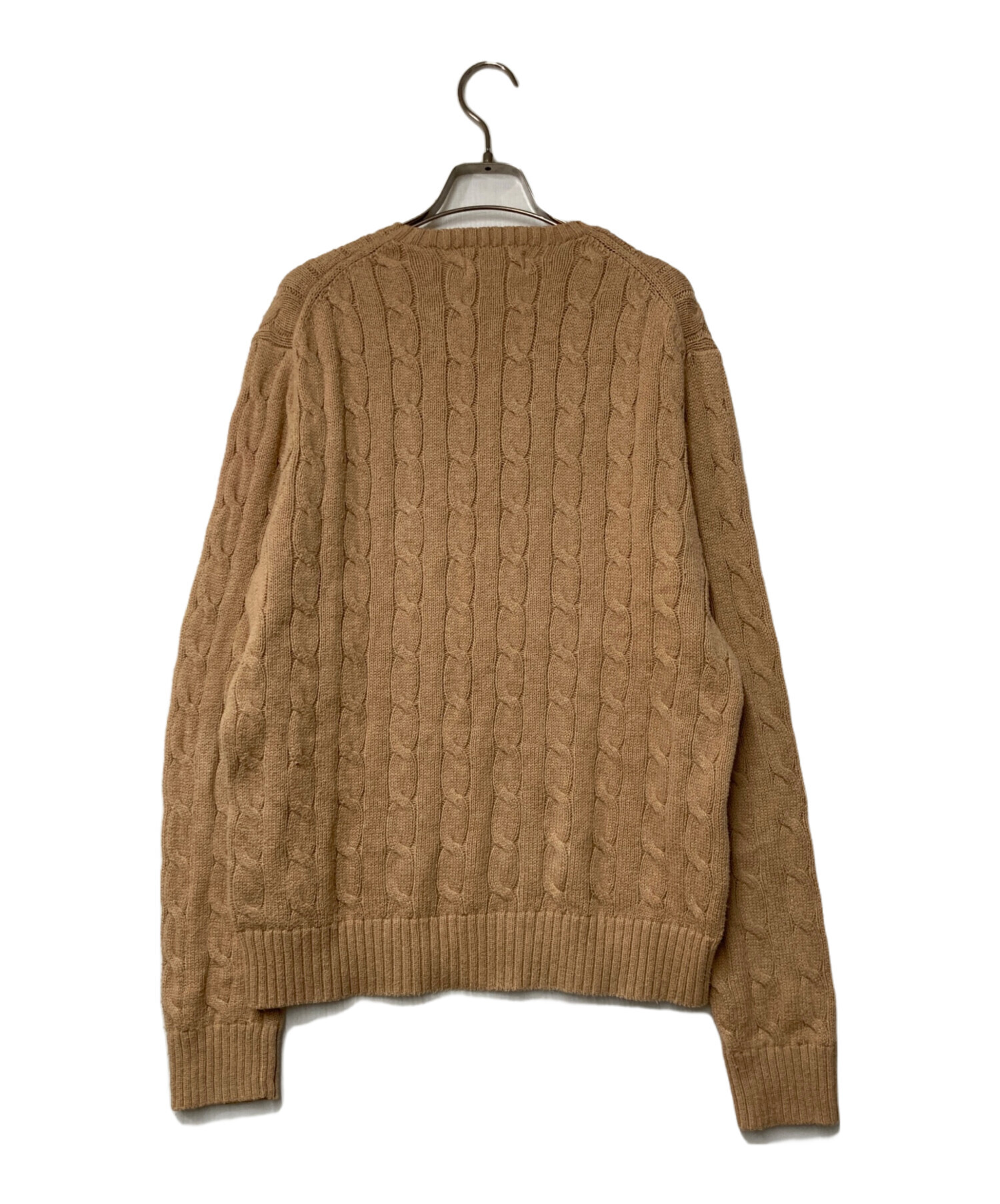ポロラルフローレン　メンズ　ケーブル編みニット M ブラウン　ポニー　匿名配送 中古・古着通販】POLO RALPH LAUREN (ポロ・ラルフローレン) ポニー