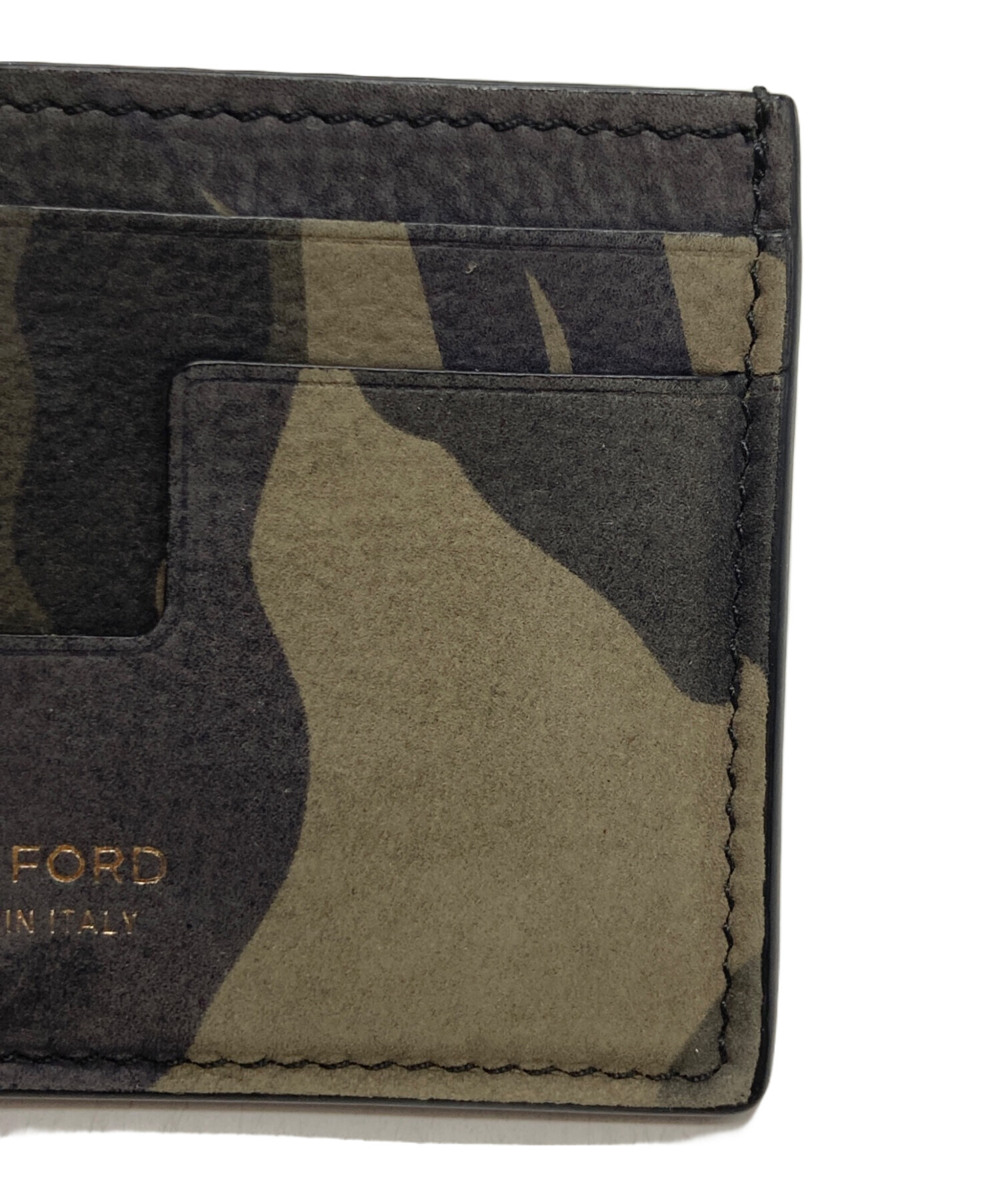 【新品・未使用】TOM FORD トムフォード カードケース 中古・古着通販】TOM FORD (トムフォード) カードケース カーキ
