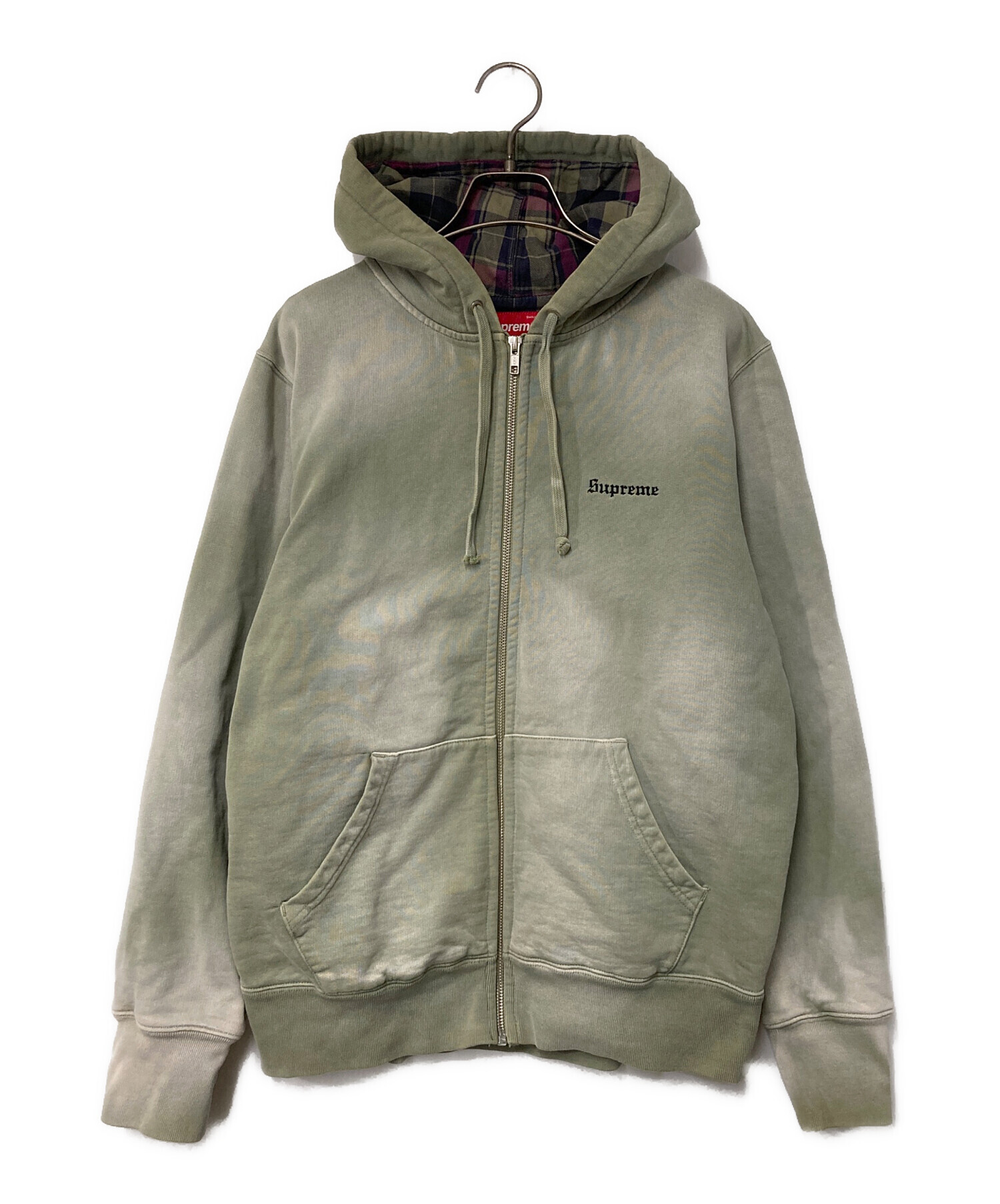中古・古着通販】SUPREME (シュプリーム) Bleached Zip Up Sweatshirt 