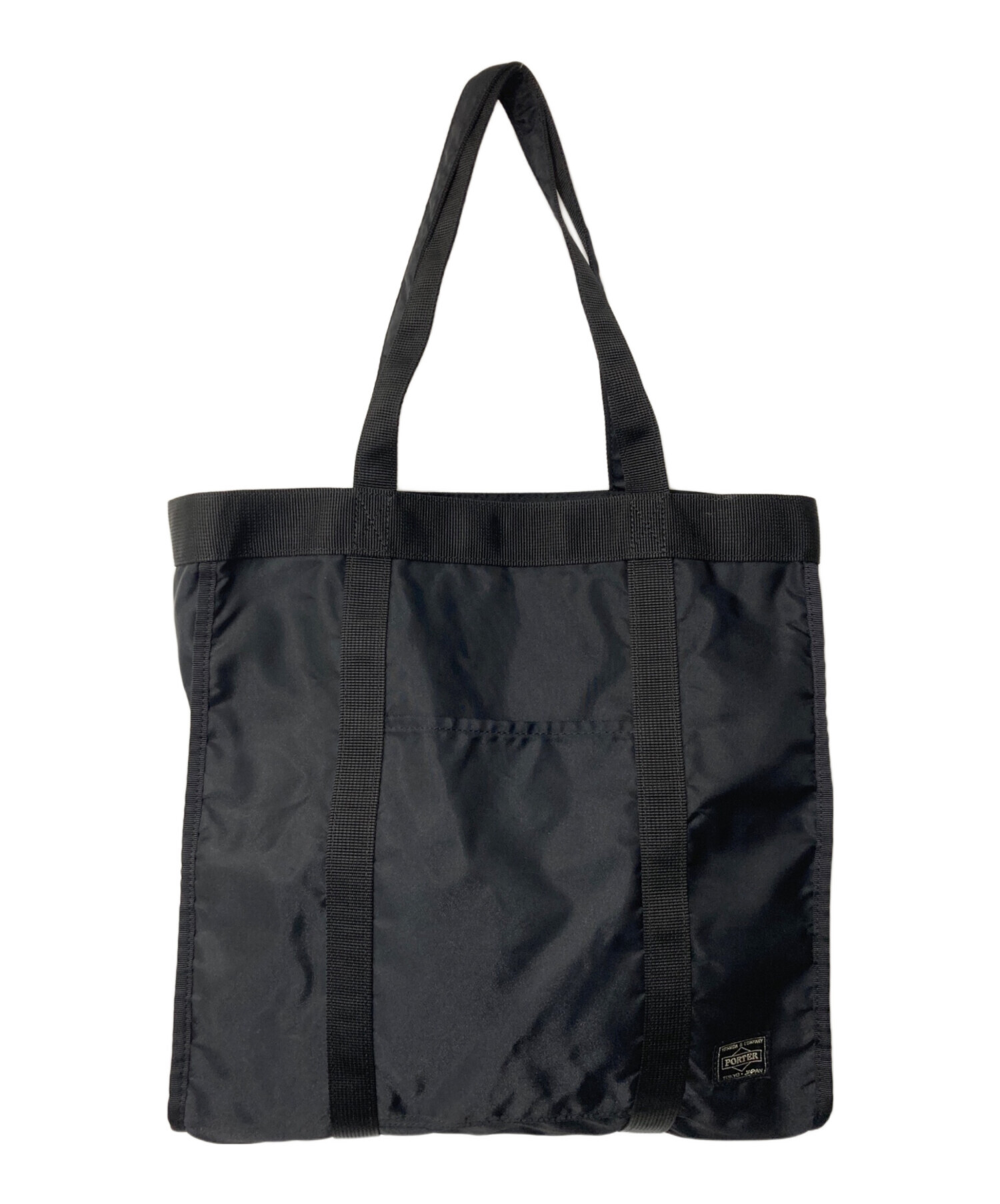 PORTER ポーター　ナイロン ブラック トートバッグ 中古・古着通販】PORTER (ポーター) ナイロントートバッグ ブラック