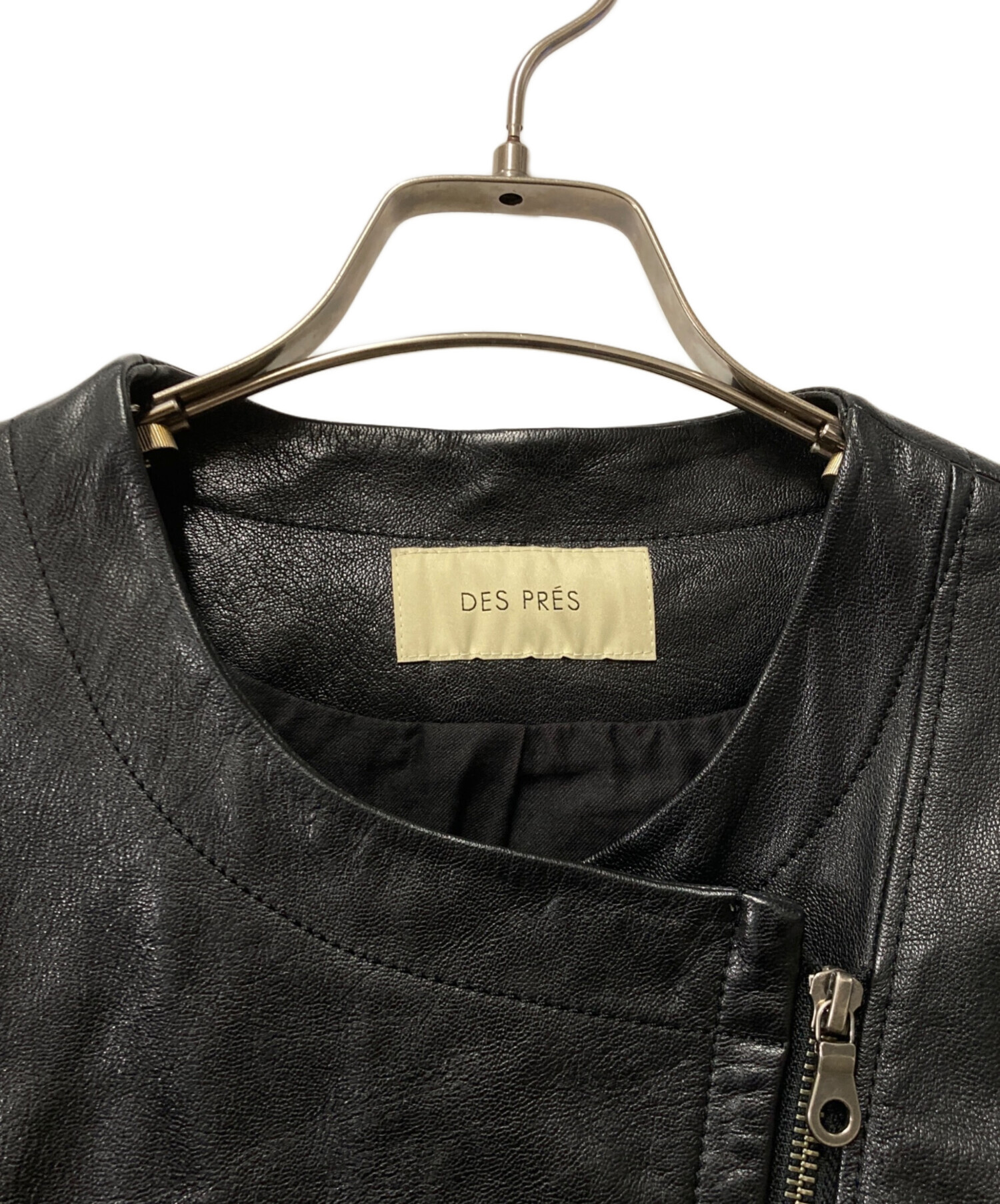 中古・古着通販】DES PRES (デ プレ) ラムレザージャケット ブラック