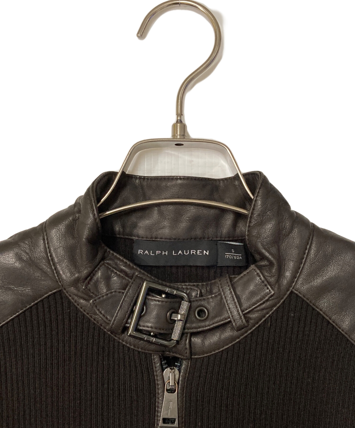 中古・古着通販】RALPH LAUREN (ラルフローレン) ラムレザーヨーク