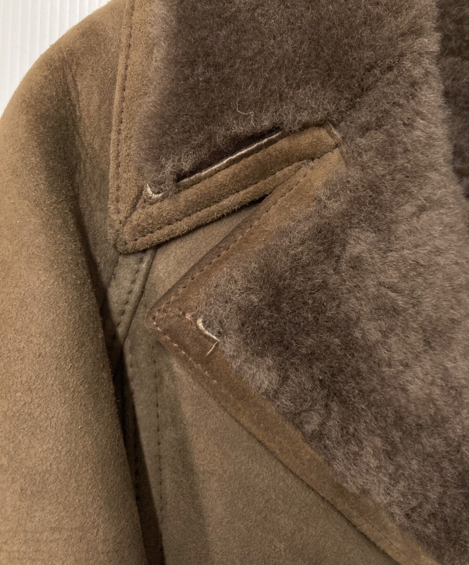 Morlands ムートンコート ダブル ブラウン イギリス製 中古・古着通販】Morlands (モーランド) ムートンコート ブラウン