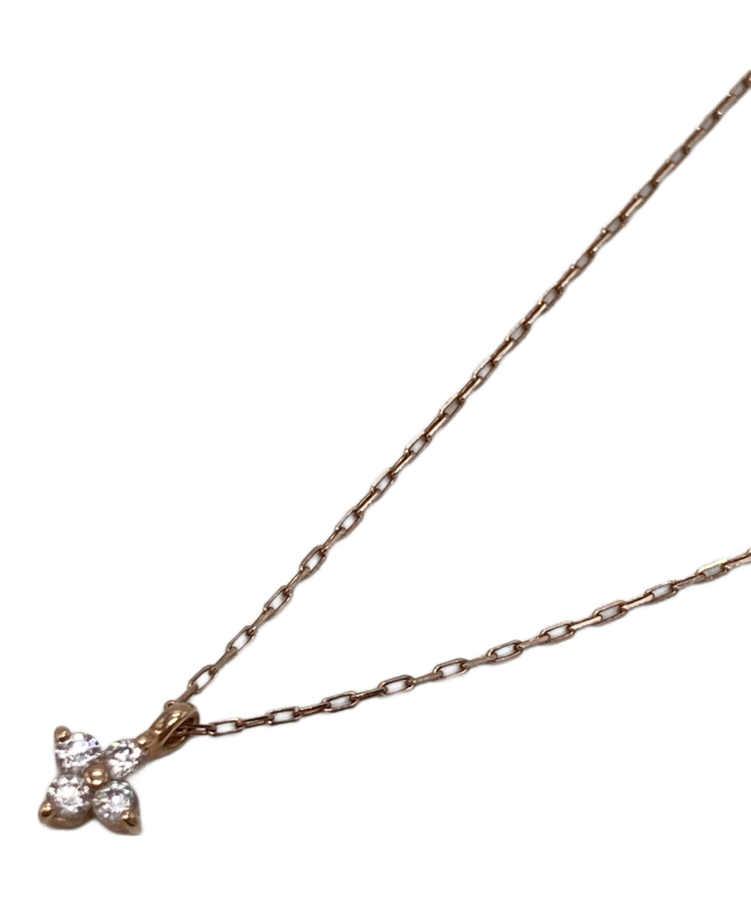 中古・古着通販】4℃ (ヨンドシー) K10 ピンクゴールドフラワーモチーフ 