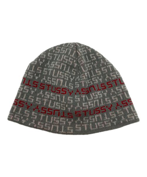 [美品]90s STUSSY モノグラムビーニー ニット帽 アメリカ製 gray 中古・古着通販】stussy (ステューシー) 90's モノグラムビーニー