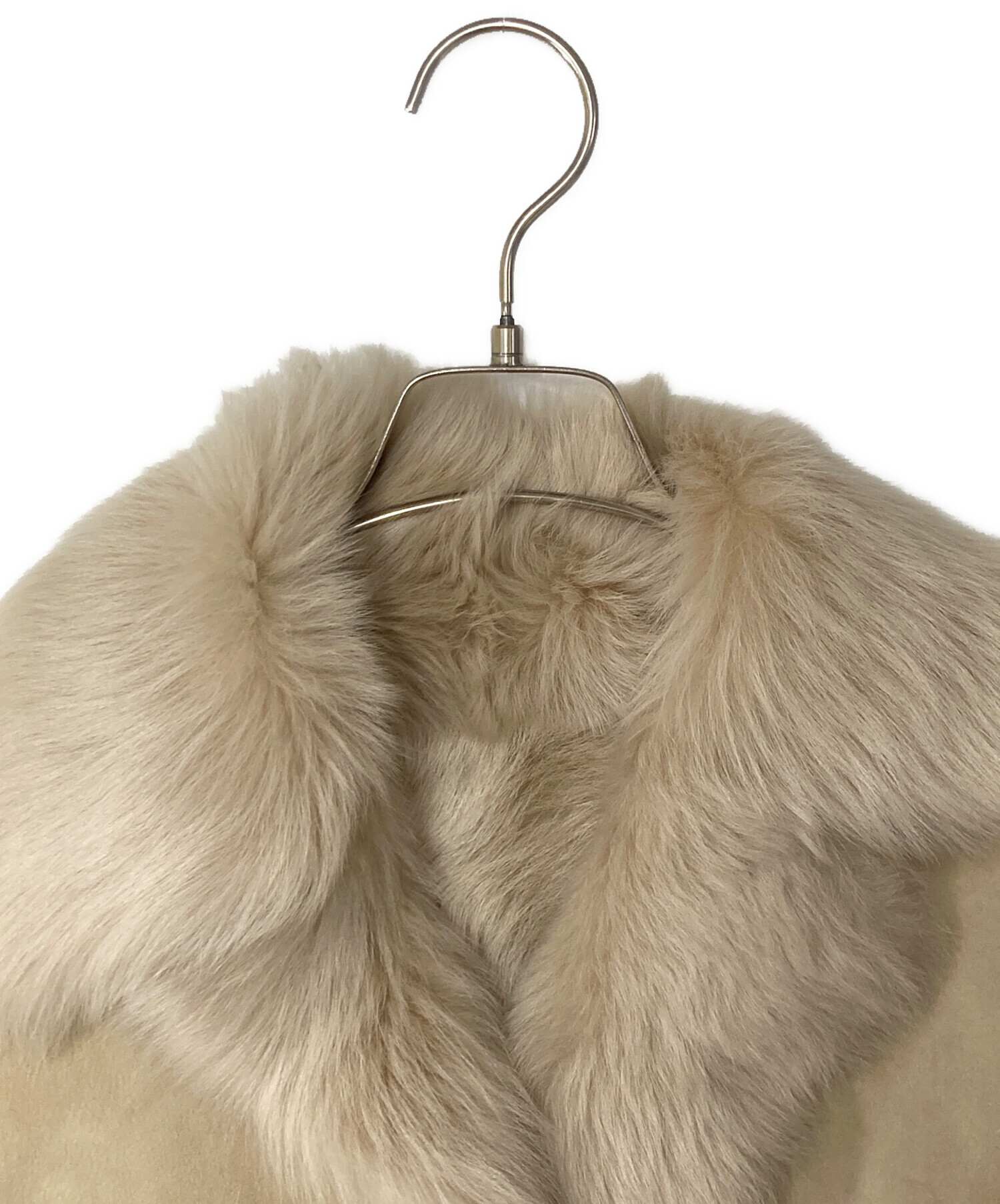 BURBERRY バーバリー ファーコート ベージュ 38 レディース 中古・古着通販】BURBERRY LONDON (バーバリーロンドン) ムートン