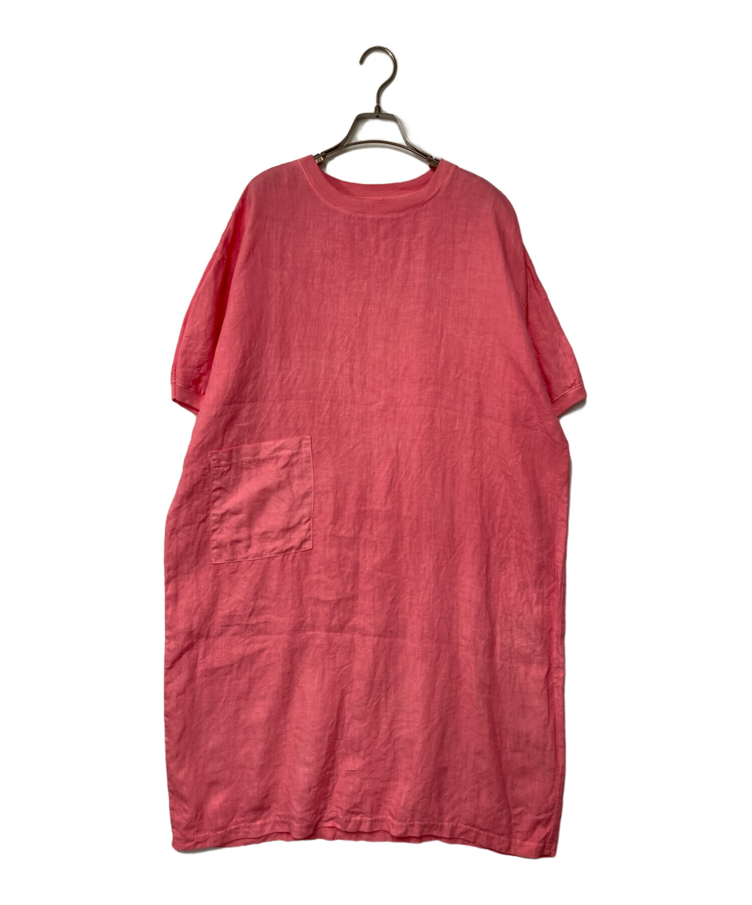 美品 中川政七商店 麻布Ｔシャツワンピース リネン100% レッド 美品 中川政七商店 麻布Tシャツワンピース リネン100% レッド - メルカリ