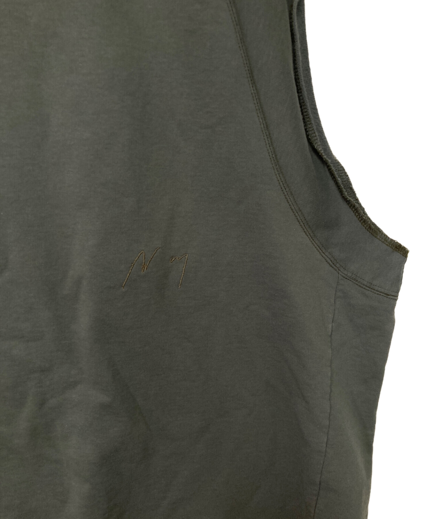 中古・古着通販】ANCELLM (アンセルム) SLEEVELESS AGING T-SHIRT