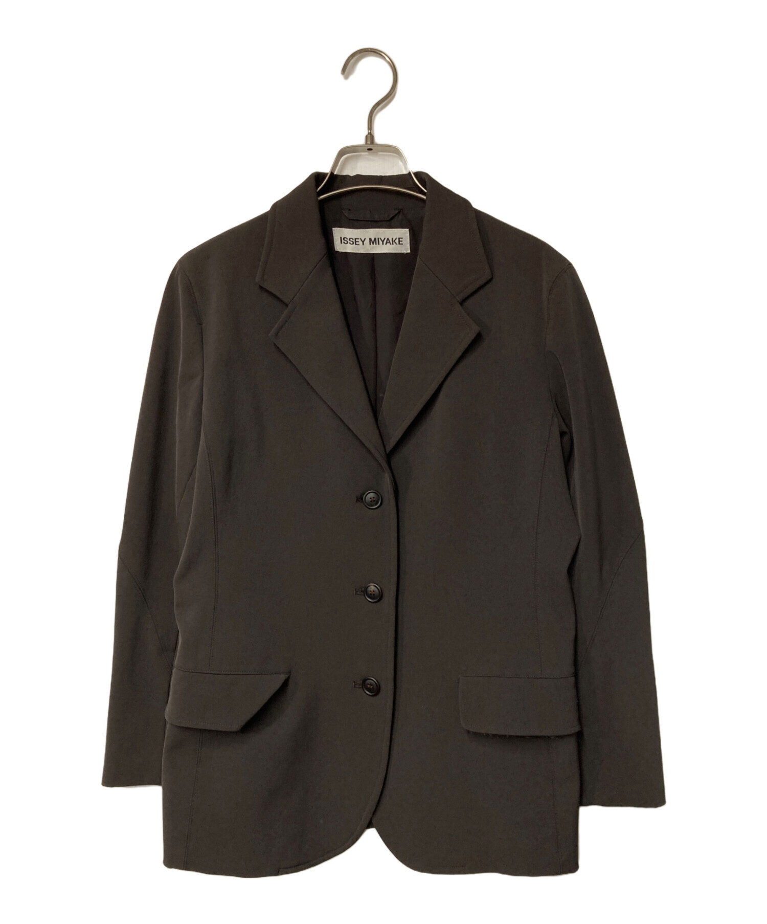 ISSEY MIYAKE テーラードジャケット イッセイミヤケ ヘリンボーン柄