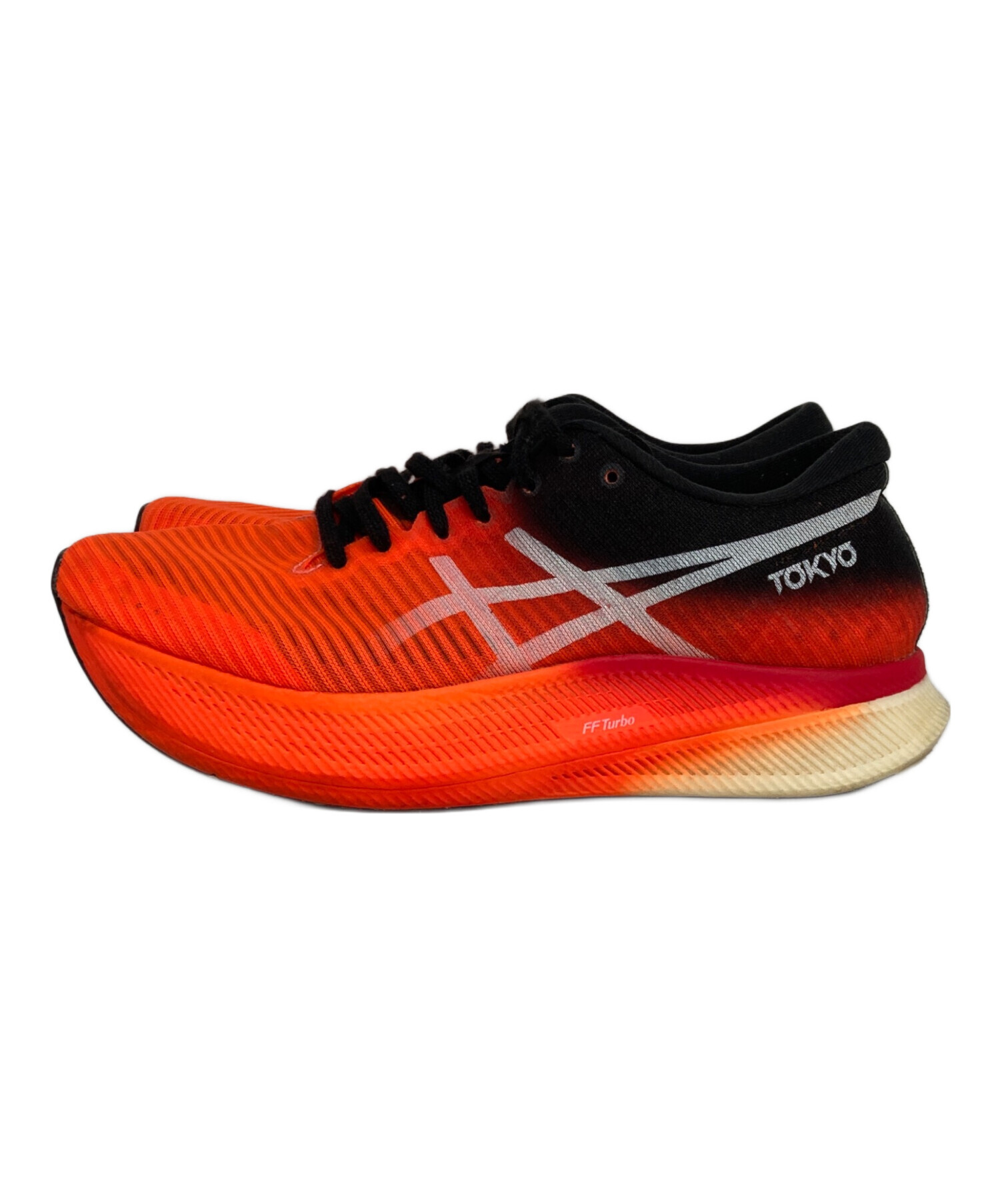 中古・古着通販】asics (アシックス) METASPEED SKY オレンジ×ブラック 