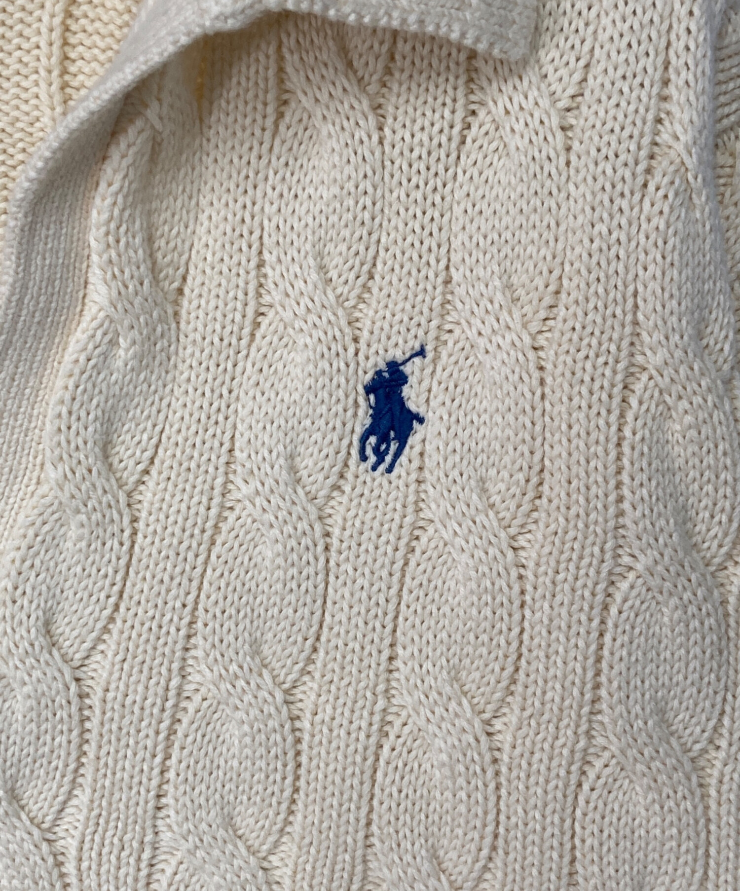 ラルフローレン　ケーブルニット　ポニー刺繍　スキッパー　キャメル 中古・古着通販】POLO RALPH LAUREN (ポロ・ラルフローレン) ポニー
