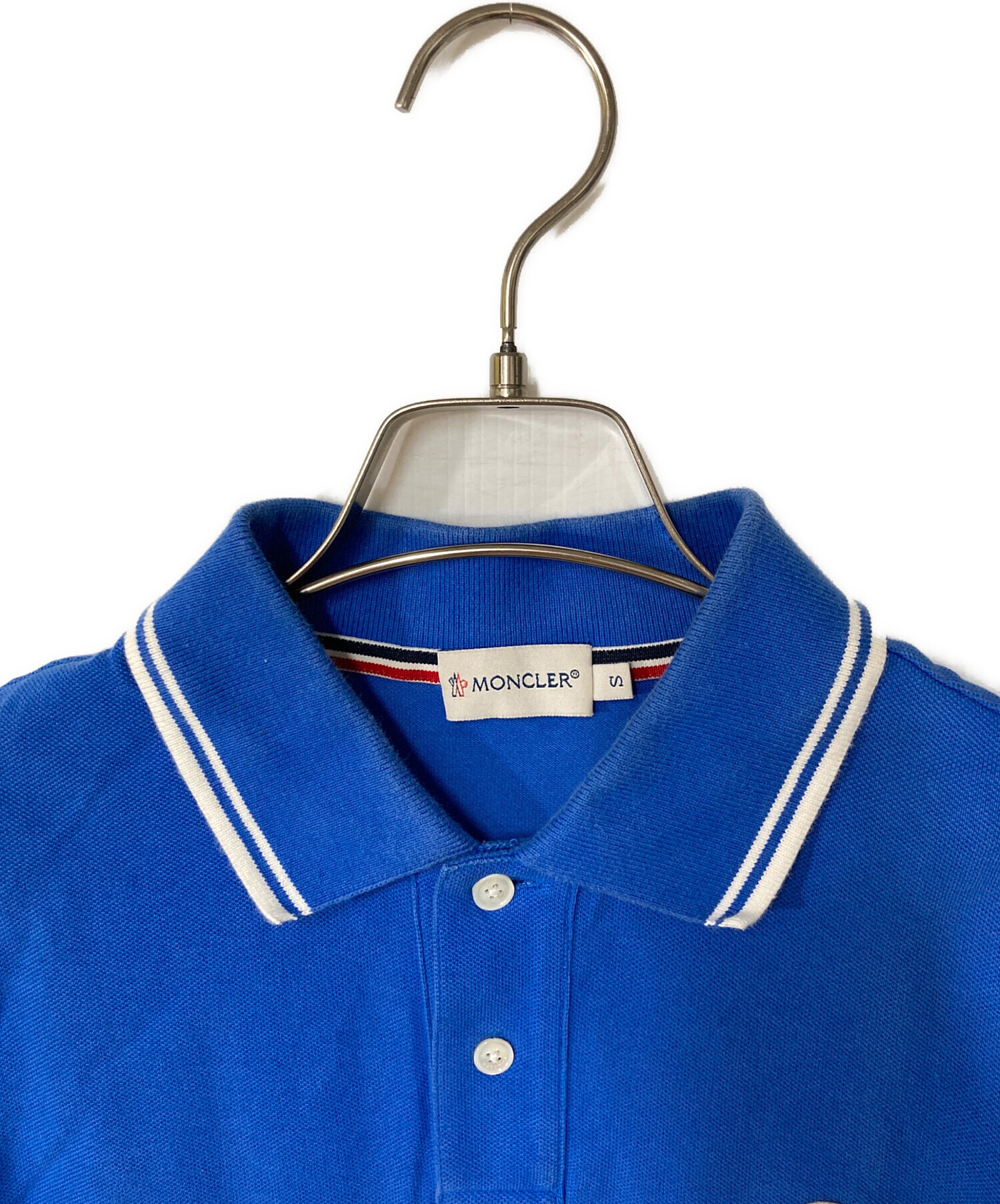 中古・古着通販】MONCLER (モンクレール) ポロシャツ ブルー サイズ:S 