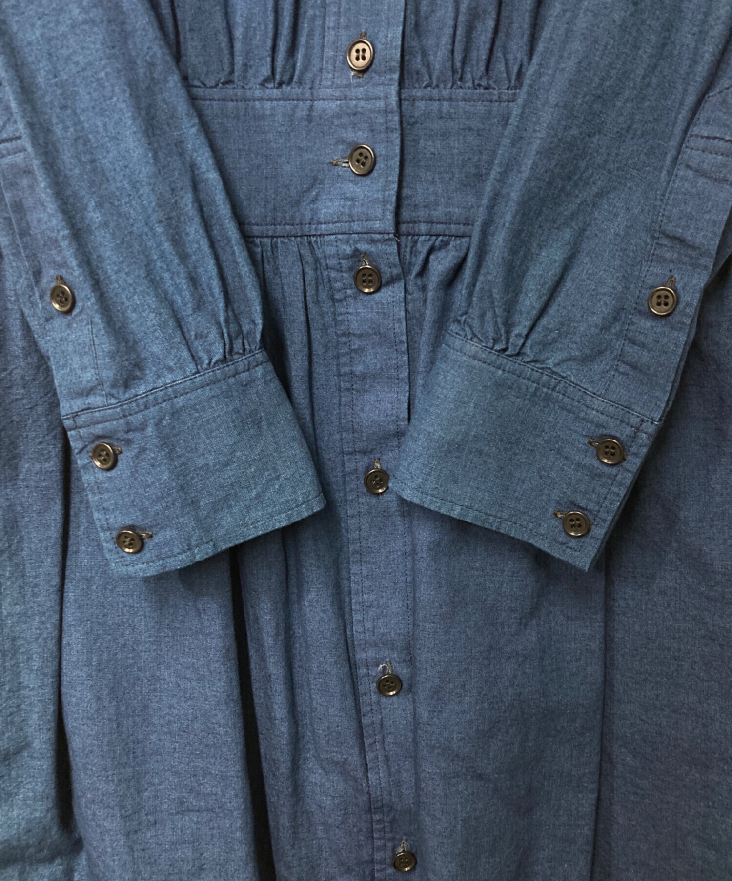 中古・古着通販】Harriss (ハリス) シャツワンピース ブルー サイズ:38