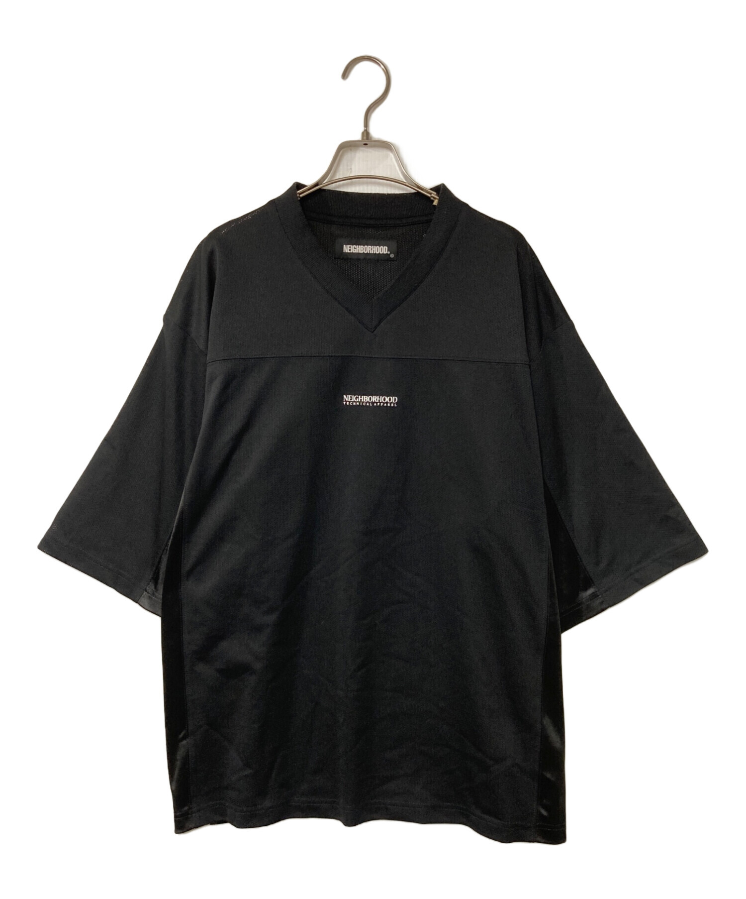 【新品未使用】NEIGHBORHOOD Vネックカットソー ブラック Lサイズ 中古・古着通販】NEIGHBORHOOD (ネイバーフッド) VネックTシャツ