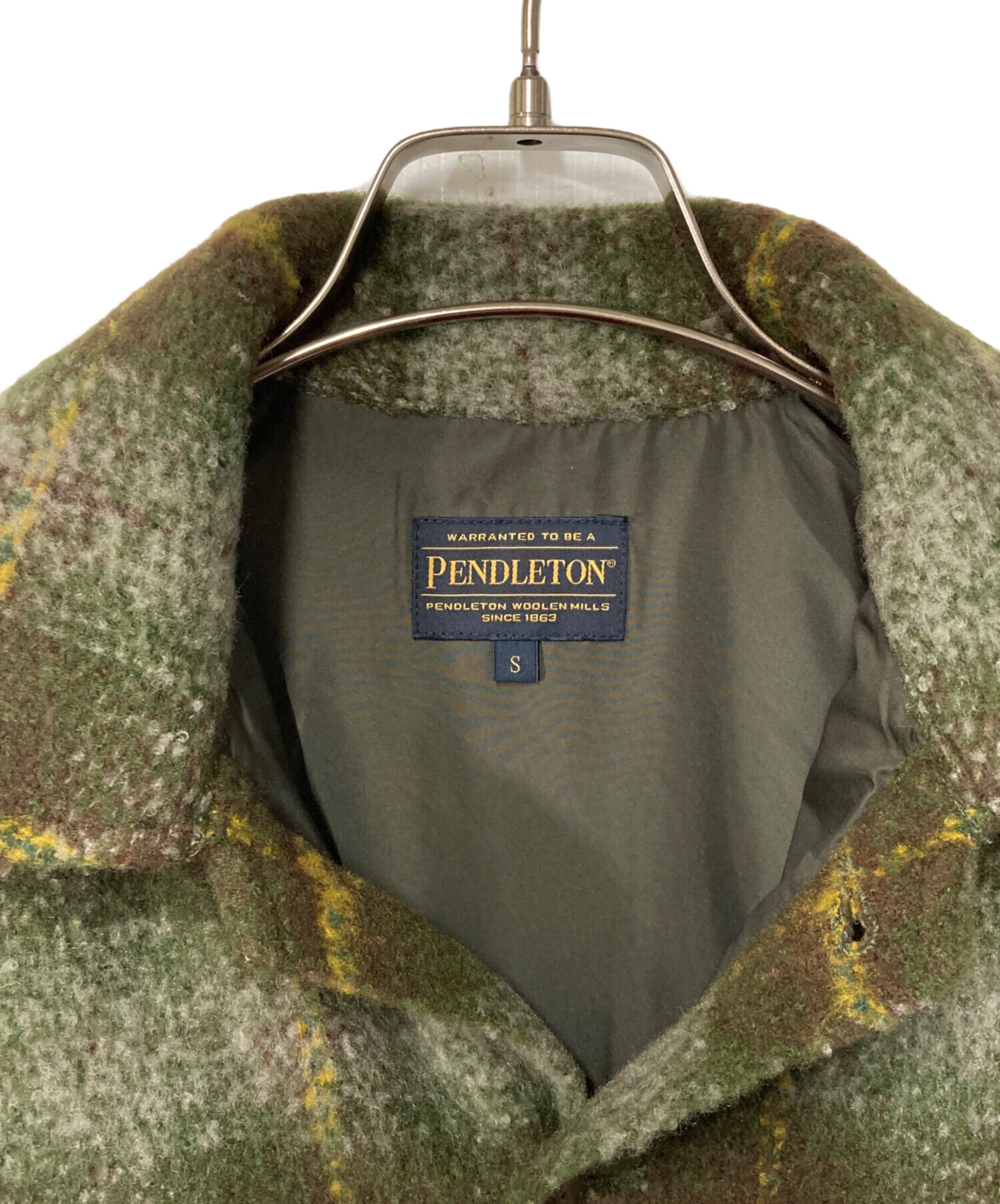 PENDLETON BEAMS別注 CPO JACKET オリーブ グリーン 中古・古着通販】PENDLETON (ペンドルトン) BEAMS (ビームス) 別注 CPO