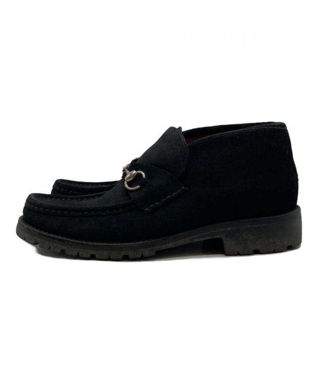 中古・古着通販】GUCCI (グッチ) スエードホースビットチャッカブーツ