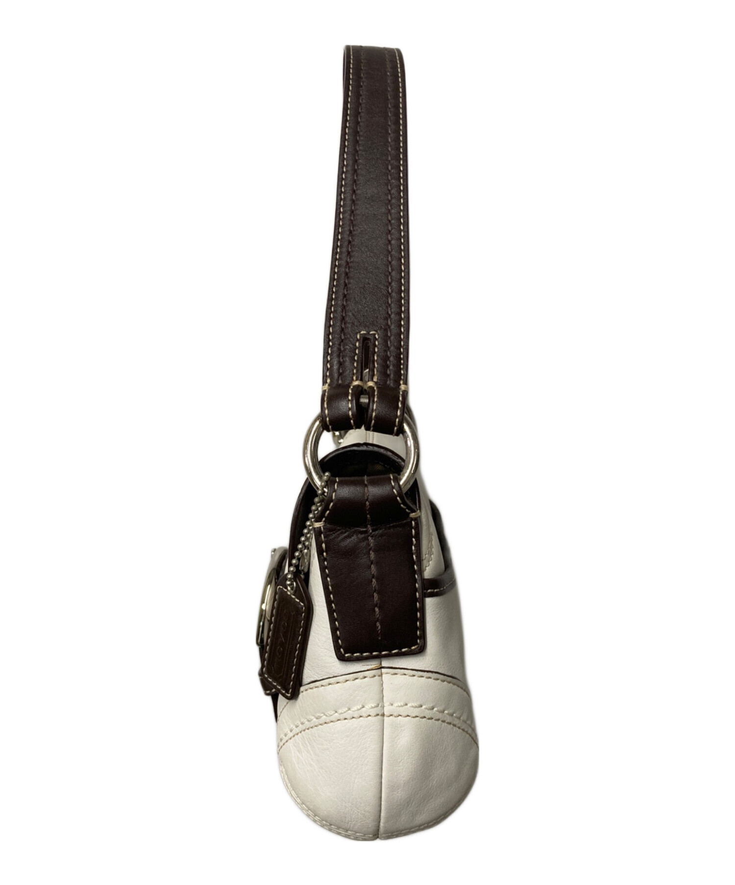 中古・古着通販】COACH (コーチ) ワンショルダーバッグ ホワイト 