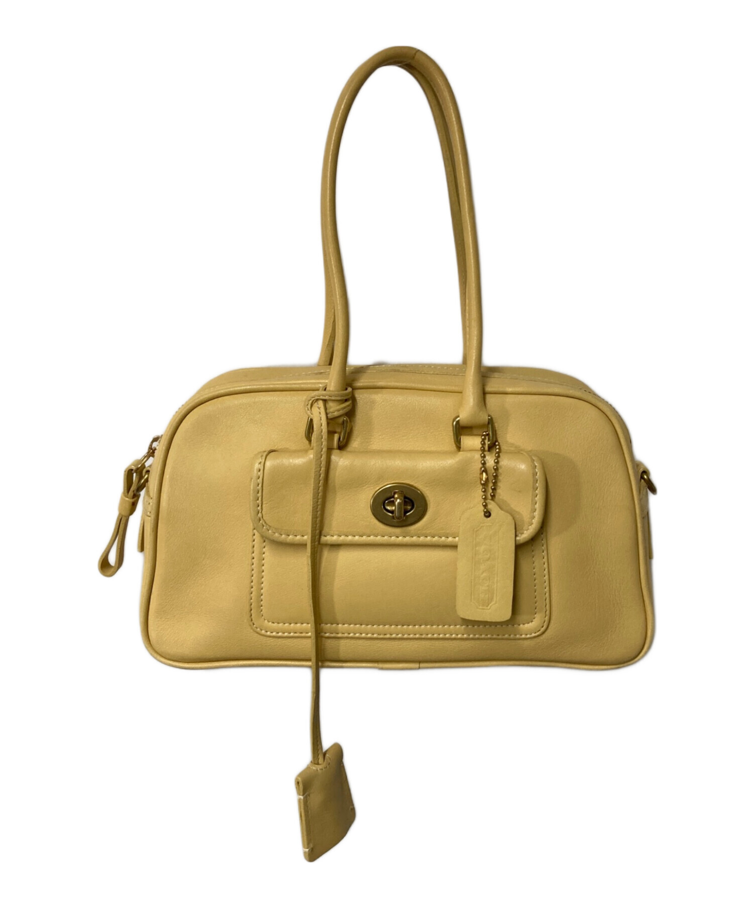 中古・古着通販】COACH (コーチ) 2WAYショルダーバッグ イエロー