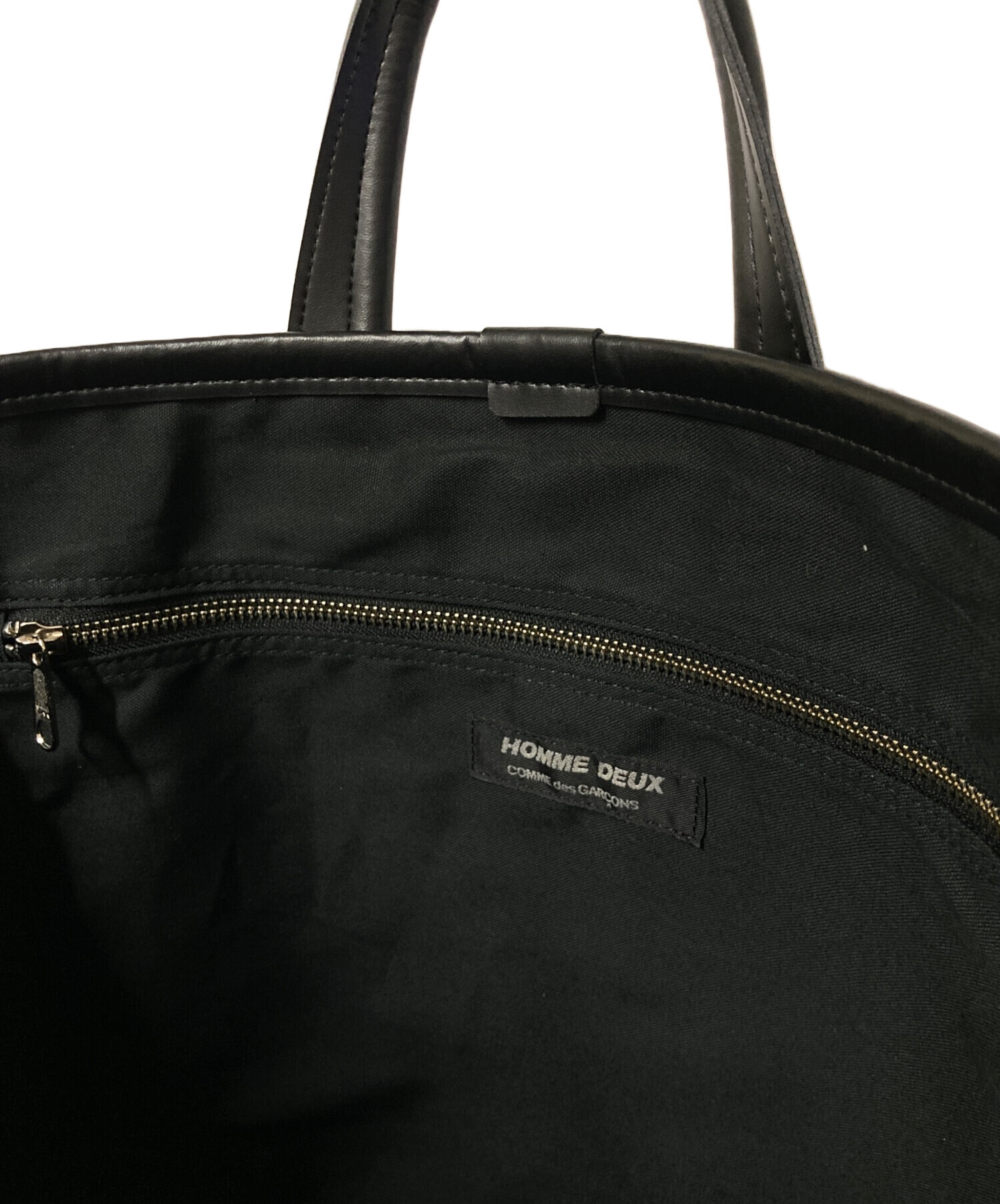 COMME des GARÇONS HOMME DEUXブラックトートバッグ 中古・古着通販】COMME des GARCONS HOMME DEUX (コムデギャルソン