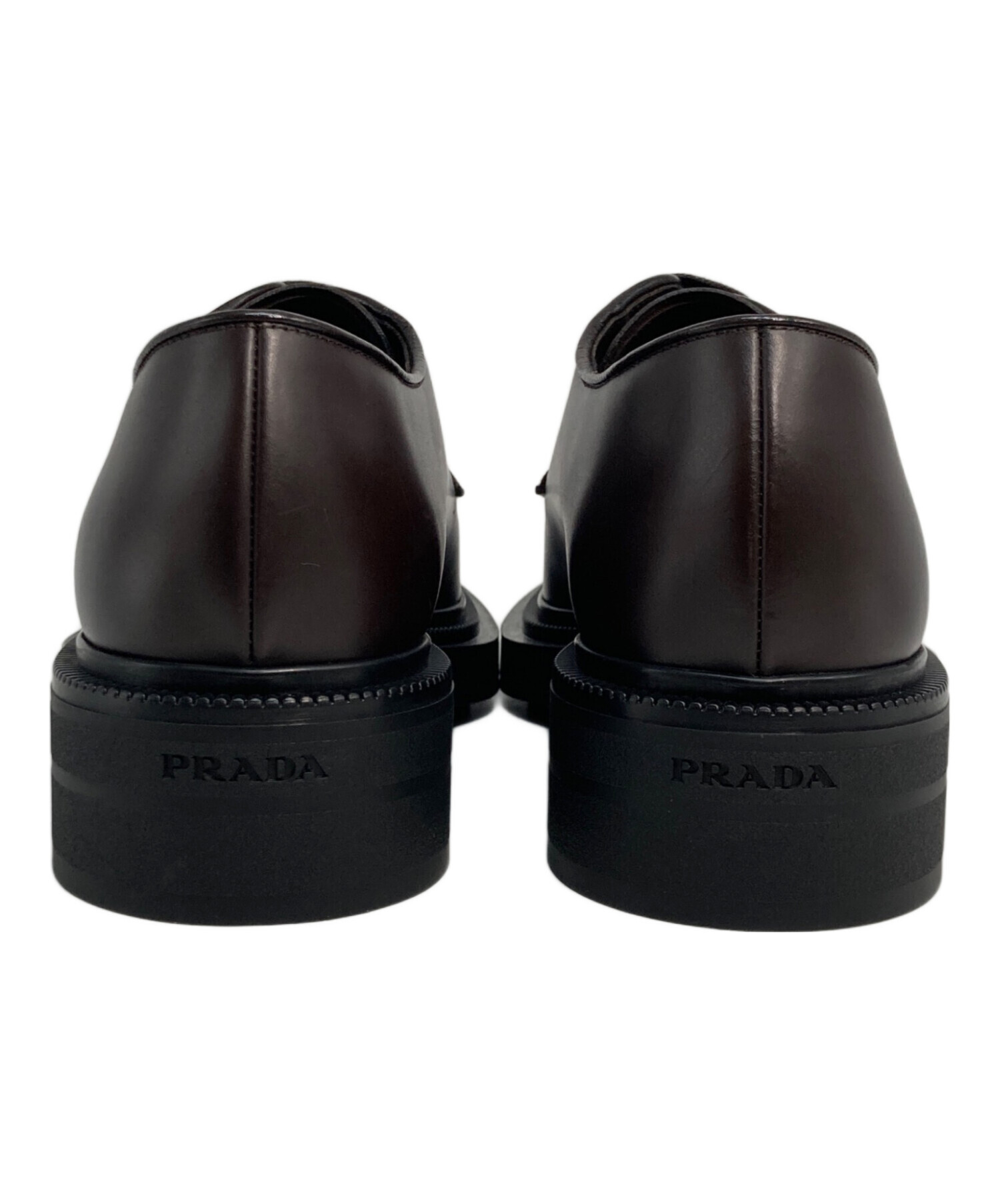 中古・古着通販】PRADA (プラダ) ブラッシュドレザー ダービーシューズ
