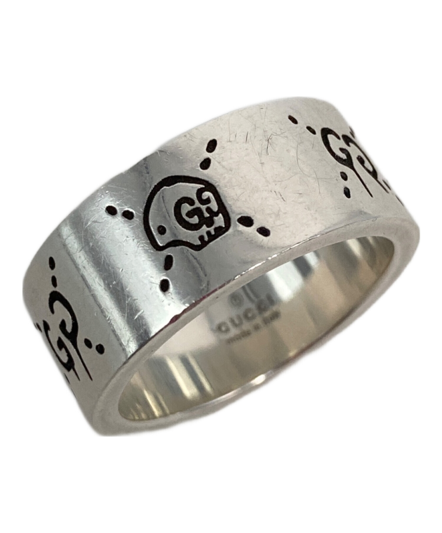中古・古着通販】GUCCI (グッチ) GGロゴゴーストシルバーリング