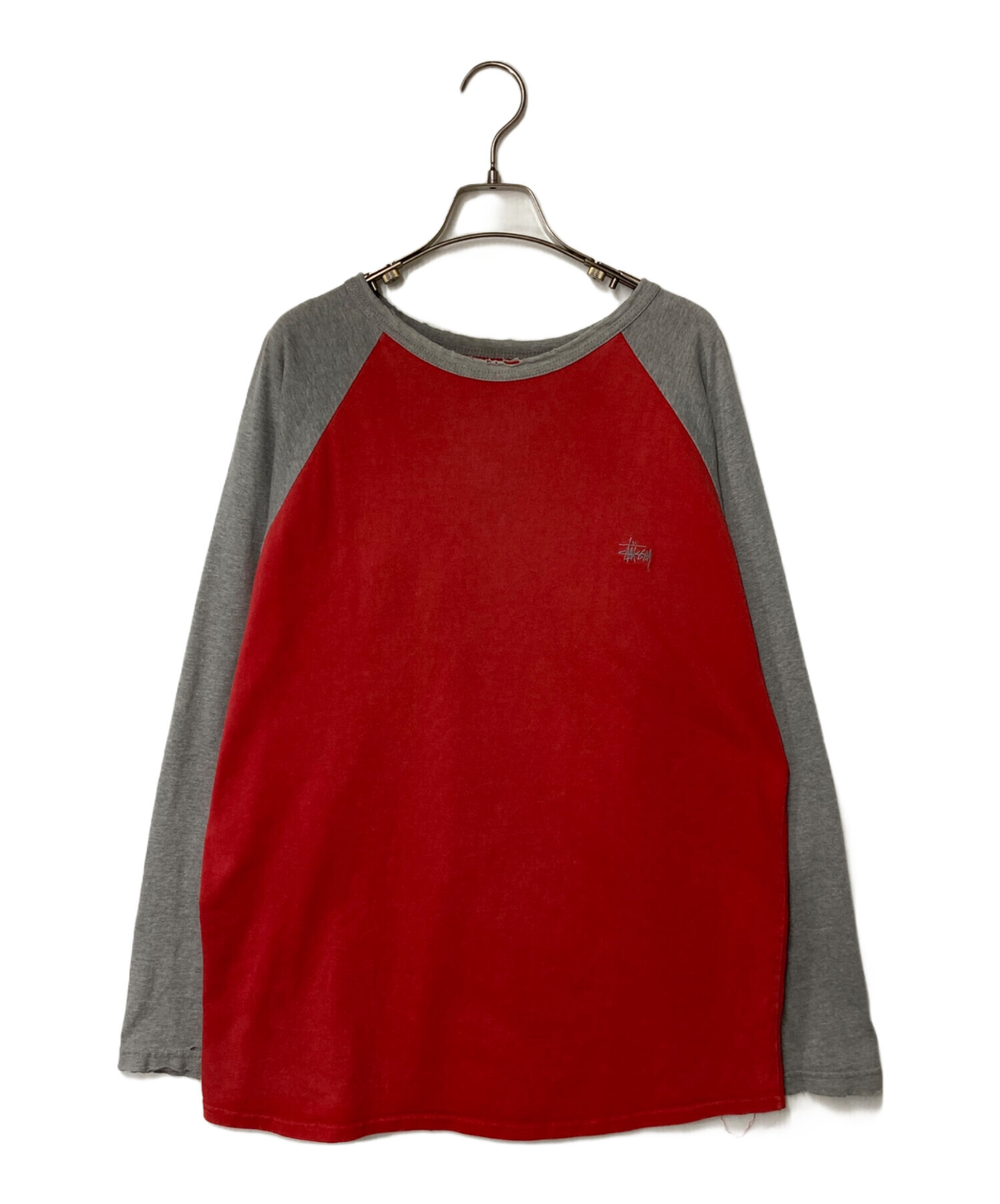 中古・古着通販】stussy (ステューシー) ラグランカットソー レッド 