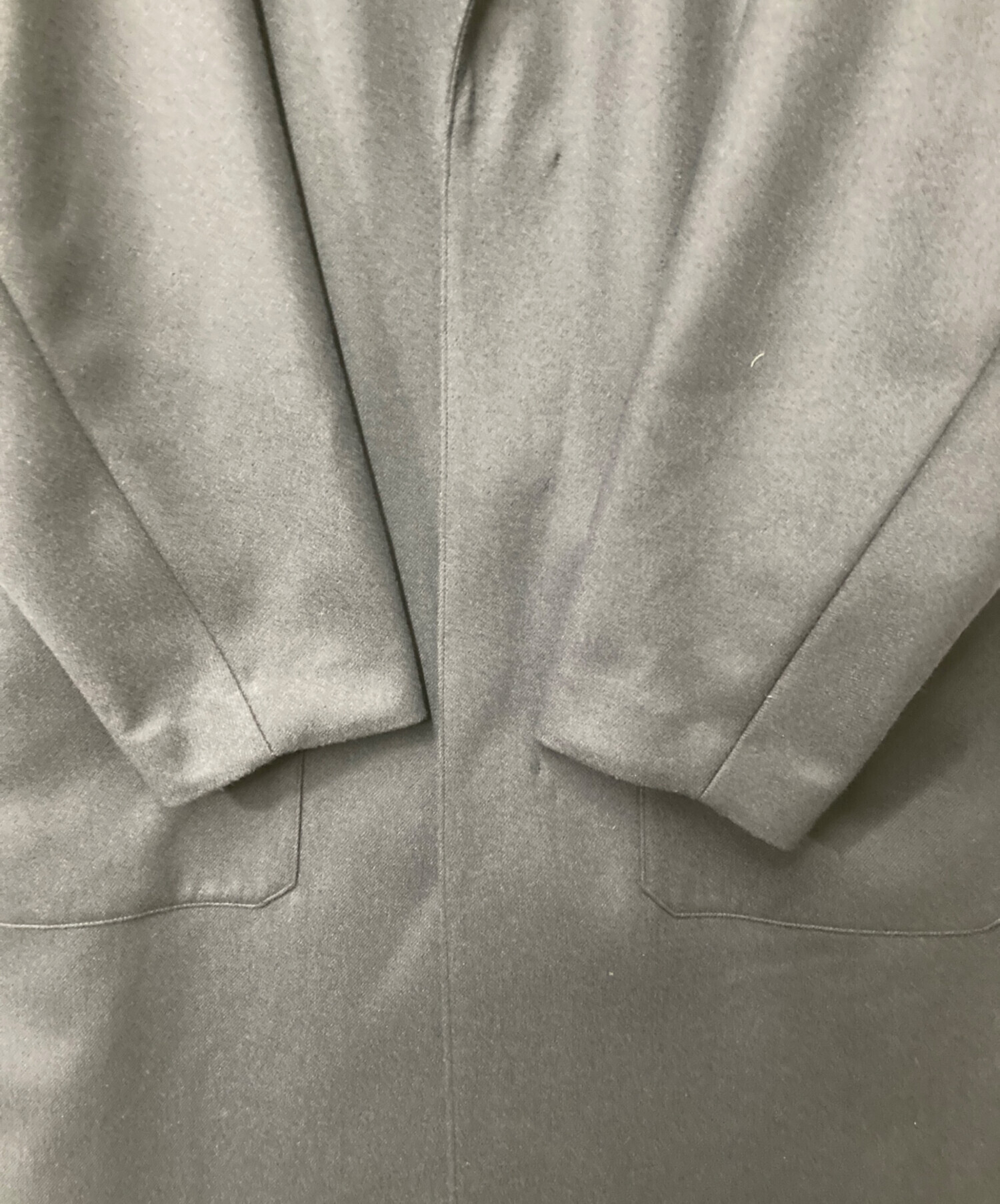 中古・古着通販】HYKE (ハイク) WOOL SHOP COAT ネイビー サイズ:XL