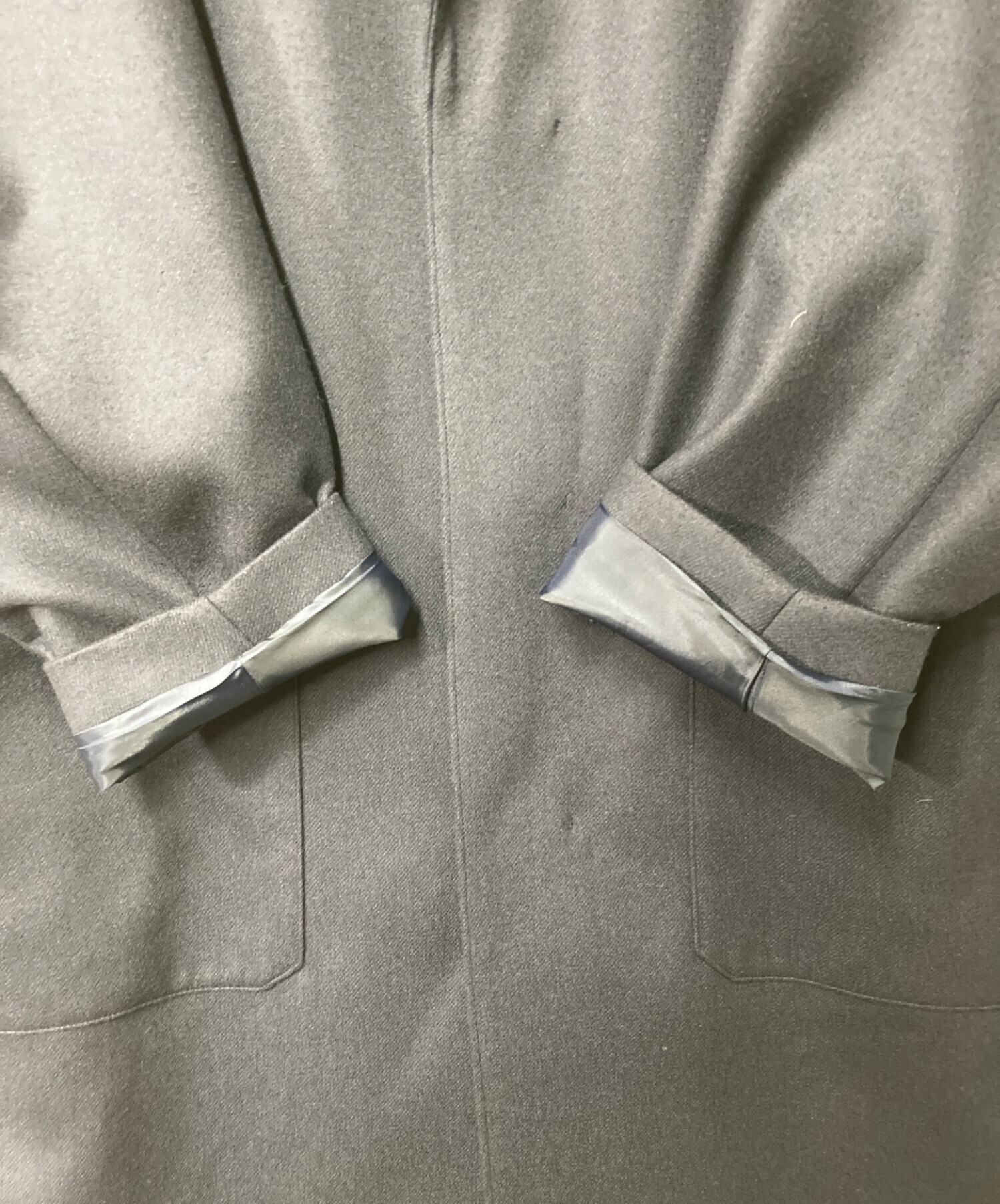 中古・古着通販】HYKE (ハイク) WOOL SHOP COAT ネイビー サイズ:XL