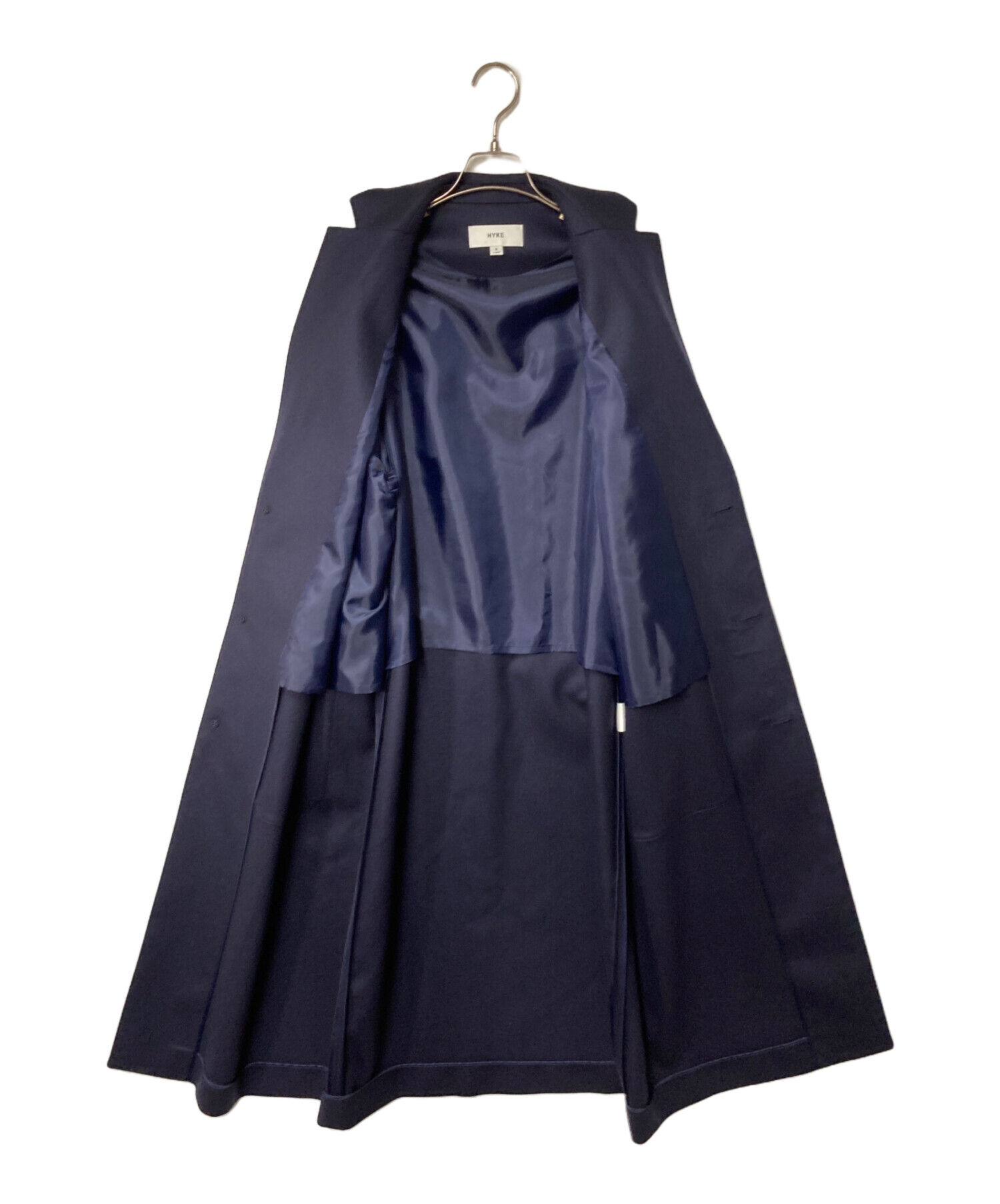 中古・古着通販】HYKE (ハイク) WOOL SHOP COAT ネイビー サイズ:XL