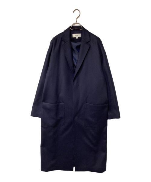 HYKE ショップコート　ネイビー　ウール 中古・古着通販】HYKE (ハイク) WOOL SHOP COAT ネイビー サイズ:XL