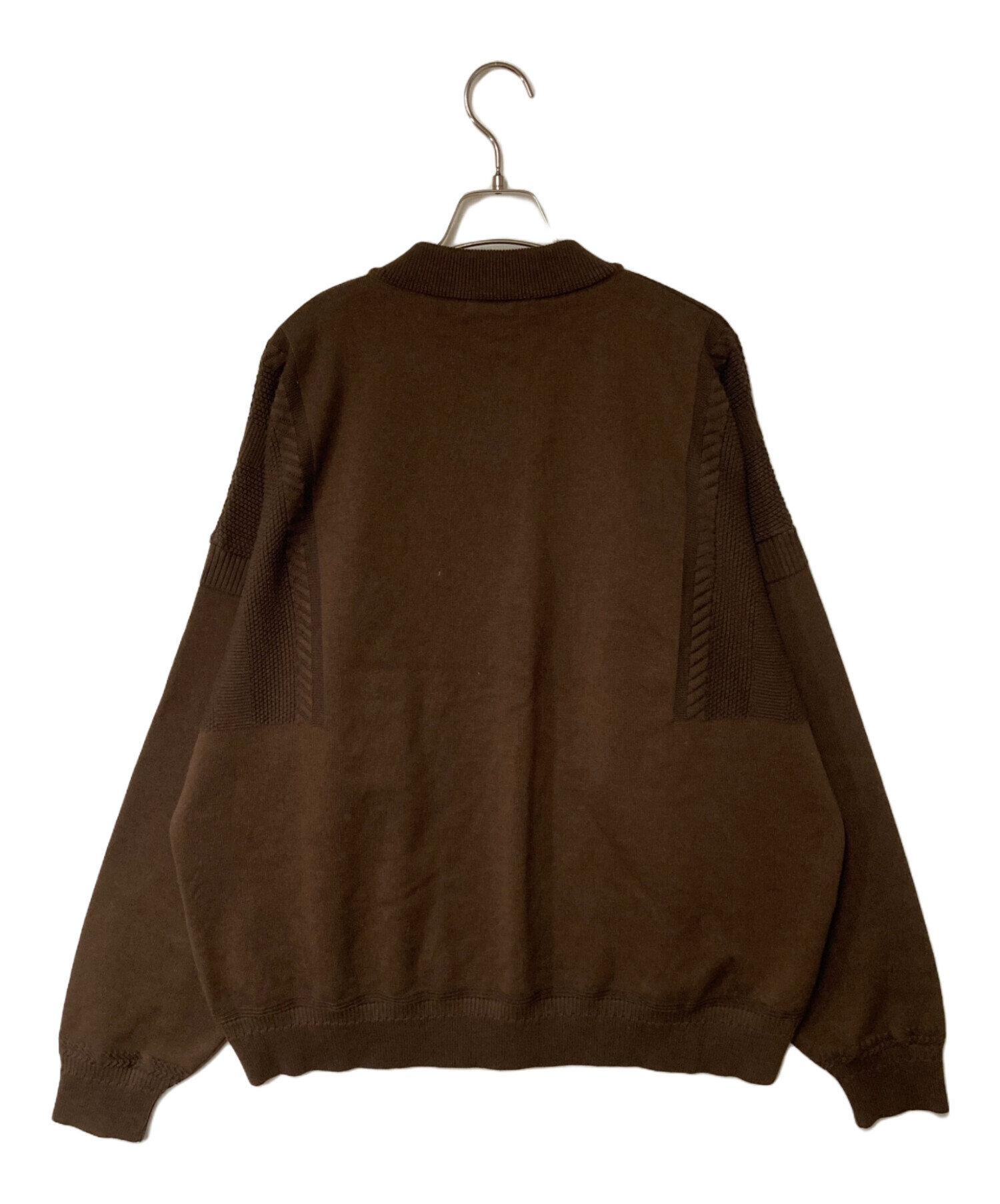 中古・古着通販】yashiki (ヤシキ) Ryoshu V neck Knit ブラウン 