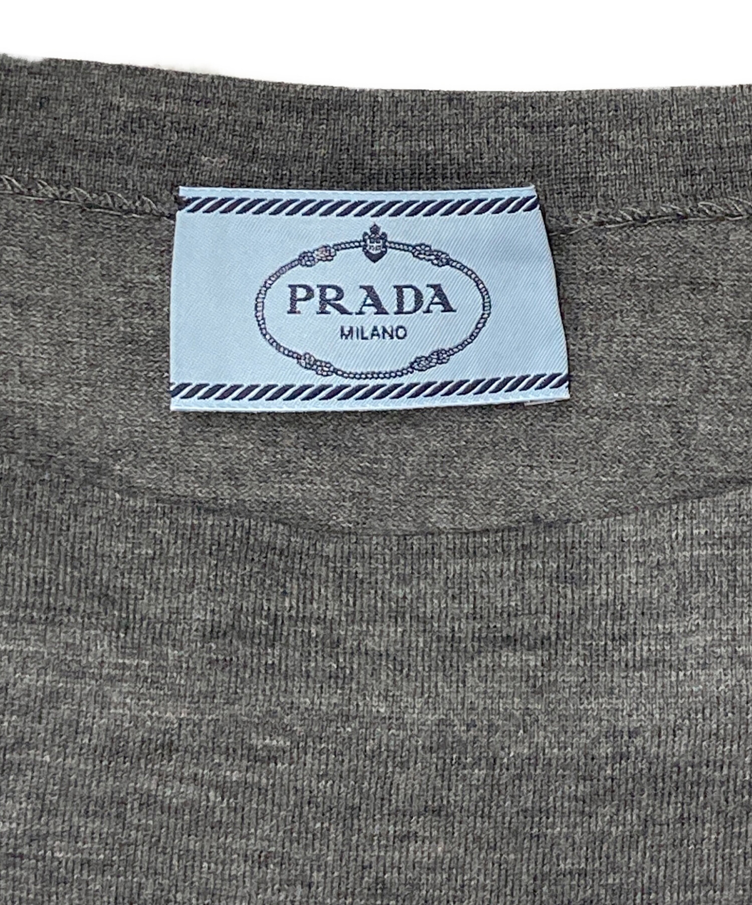 中古・古着通販】PRADA (プラダ) ノースリーブニット グレー サイズ:36