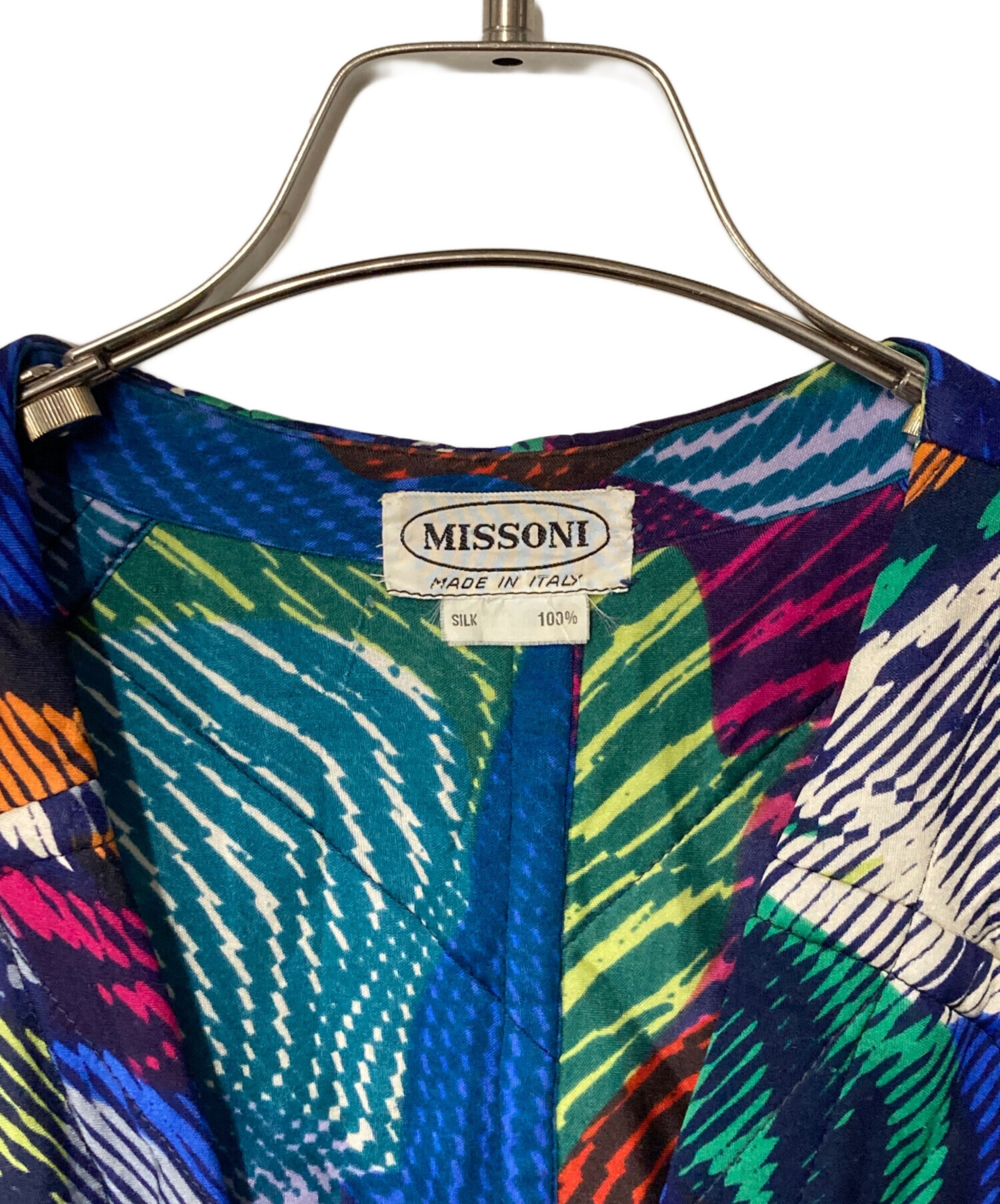 中古・古着通販】missoni (ミッソーニ) シルク総柄ジャケット マルチ 