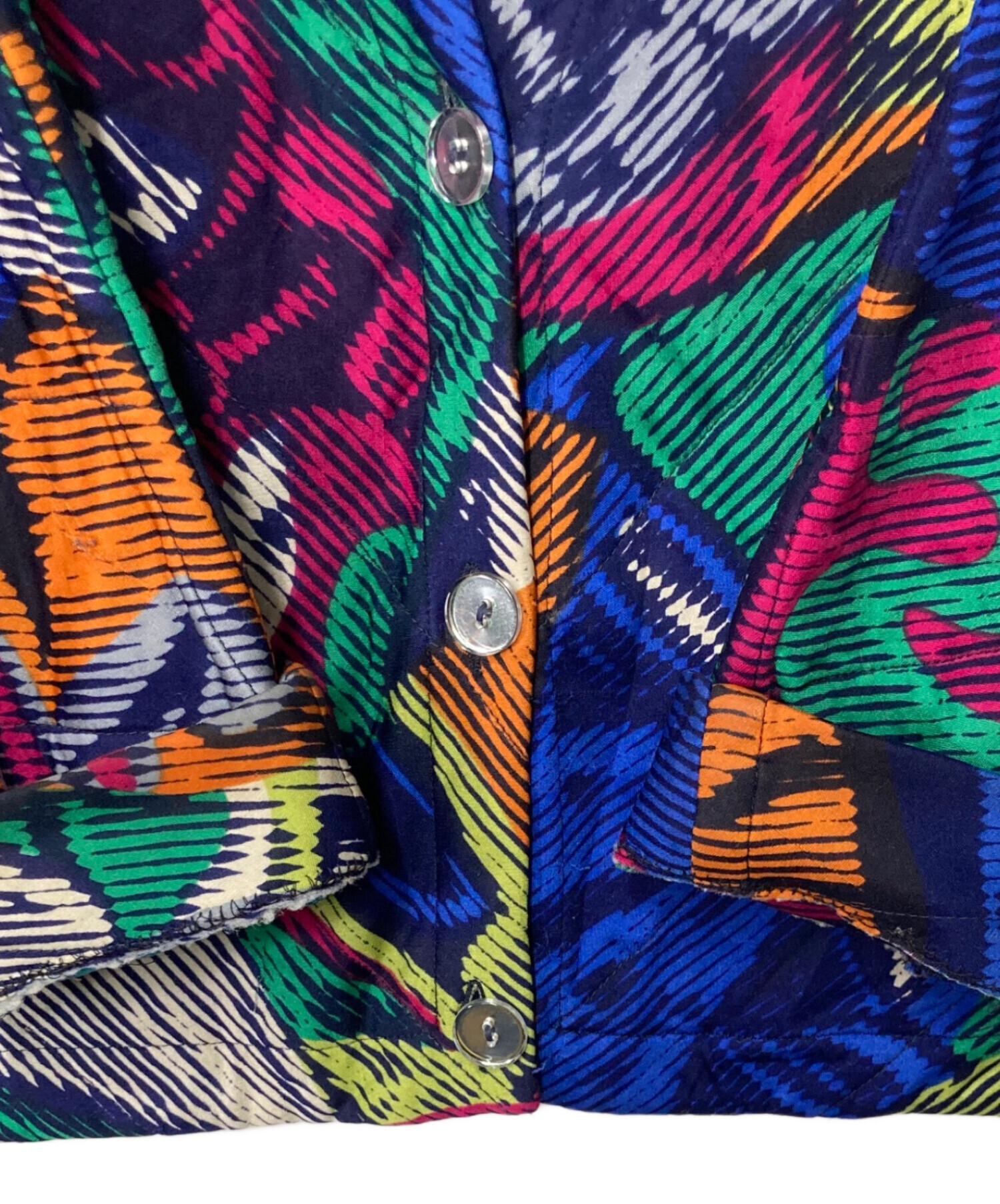 MISSONI ミッソーニ ブラウス M 青 【古着】【中古】【送料無料】 【古着】【中古】 MISSONI - MISSONI ミッソーニ ブラウス M 青 【古着】【中古】【送料