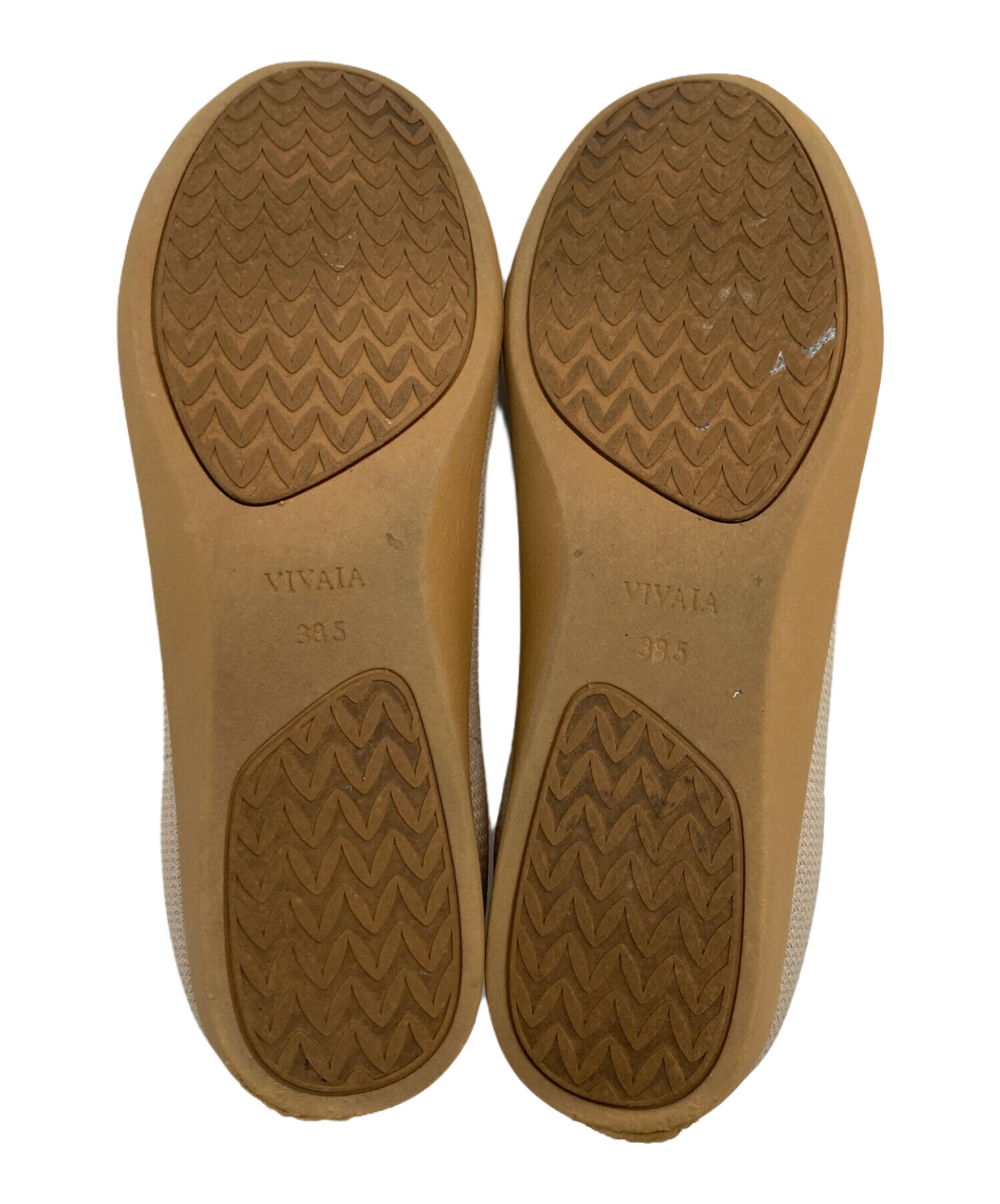 VIVAIA ビバイア　フラットシューズ サイズ37 ベージュ 中古・古着通販】VIVAIA (ビバイア) ラウンドトゥ フラットシューズ