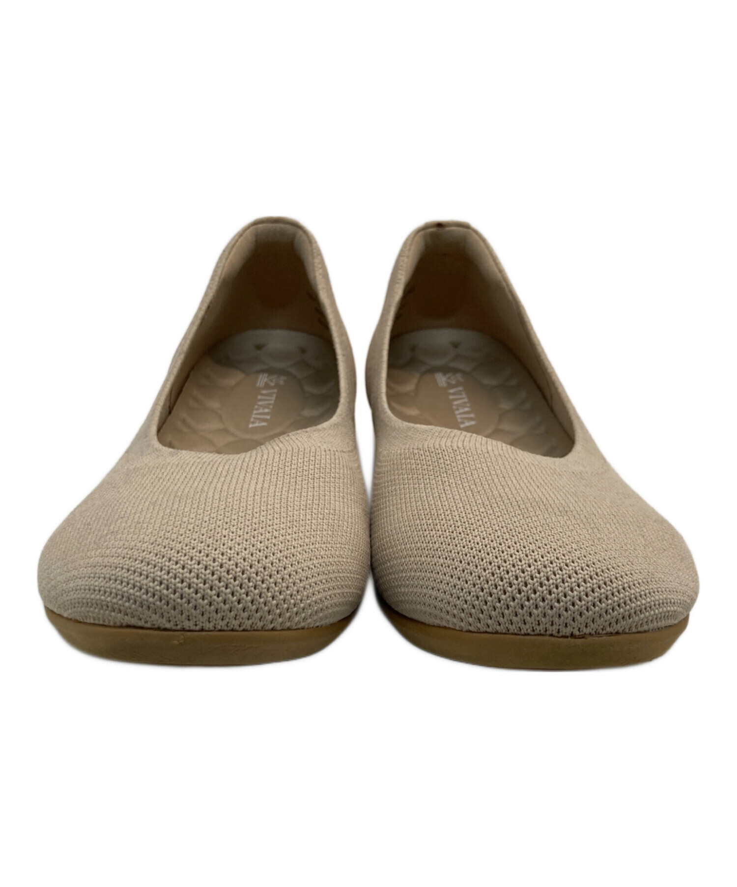 VIVAIA フラットシューズ 38.5 ベージュ スパンコール 新品未使用 中古・古着通販】VIVAIA (ビバイア) ラウンドトゥ フラットシューズ
