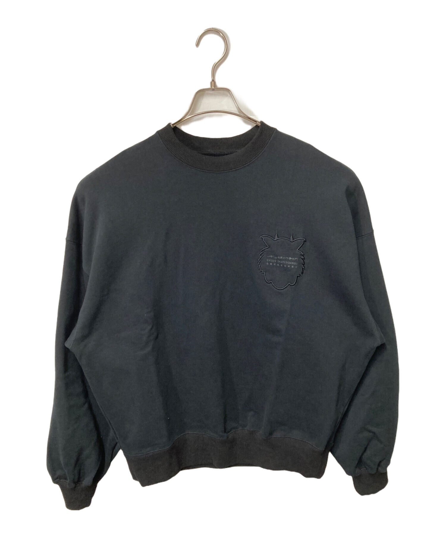 中古・古着通販】EVISEN (エビセン) クルーネックスウェット ブラック