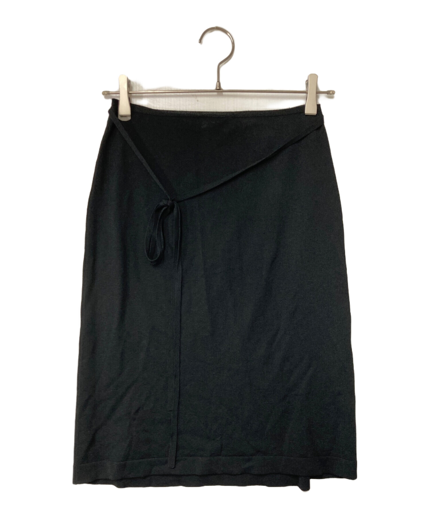 中古・古着通販】CHANEL (シャネル) ラップスカート ブラック サイズ 