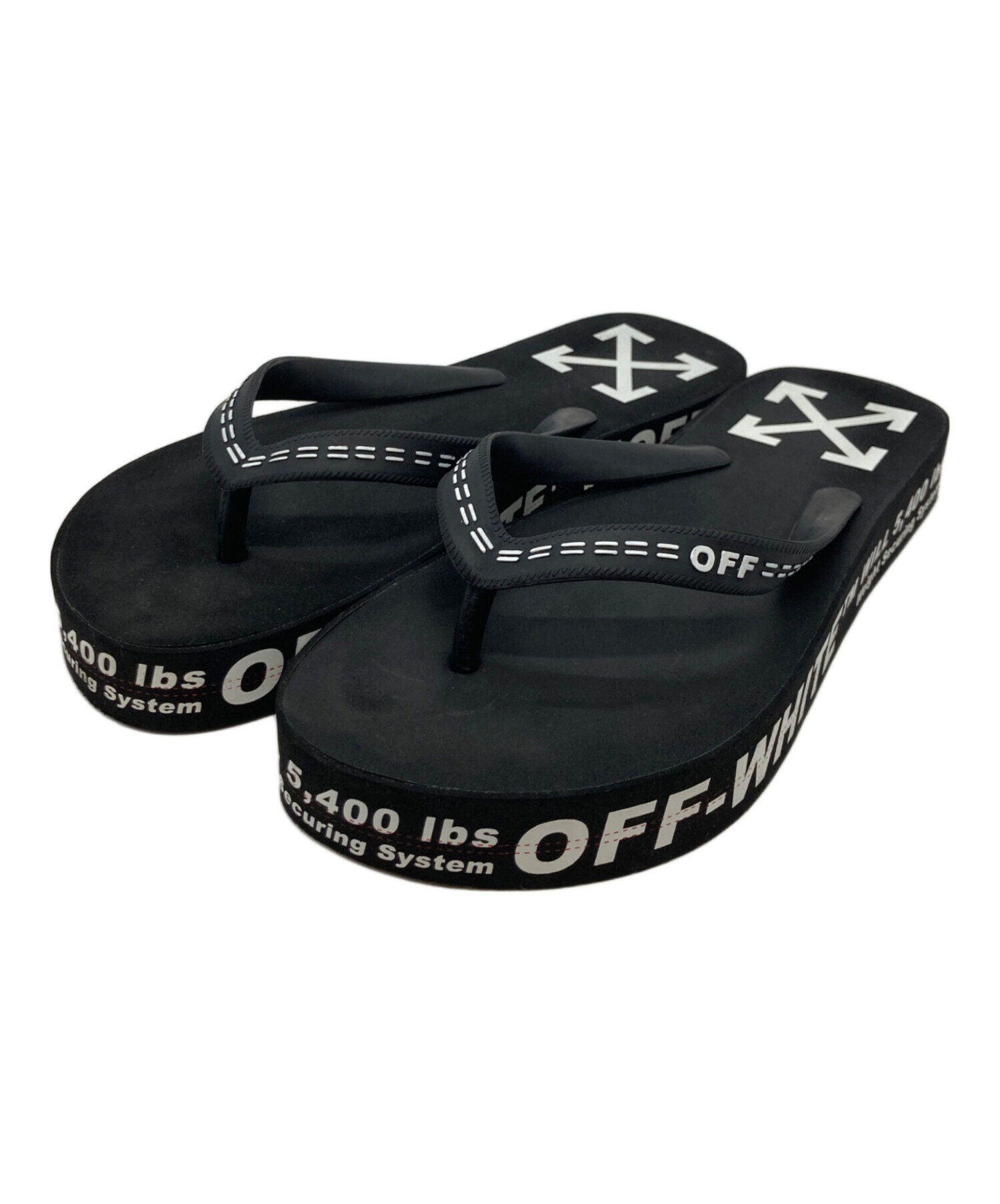 中古・古着通販】OFFWHITE (オフホワイト) ロゴビーチサンダル