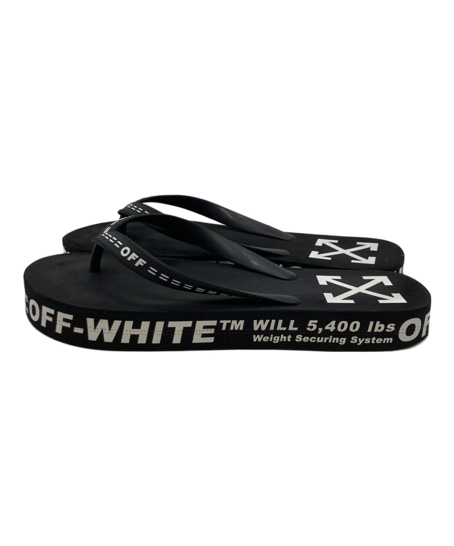 中古・古着通販】OFFWHITE (オフホワイト) ロゴビーチサンダル