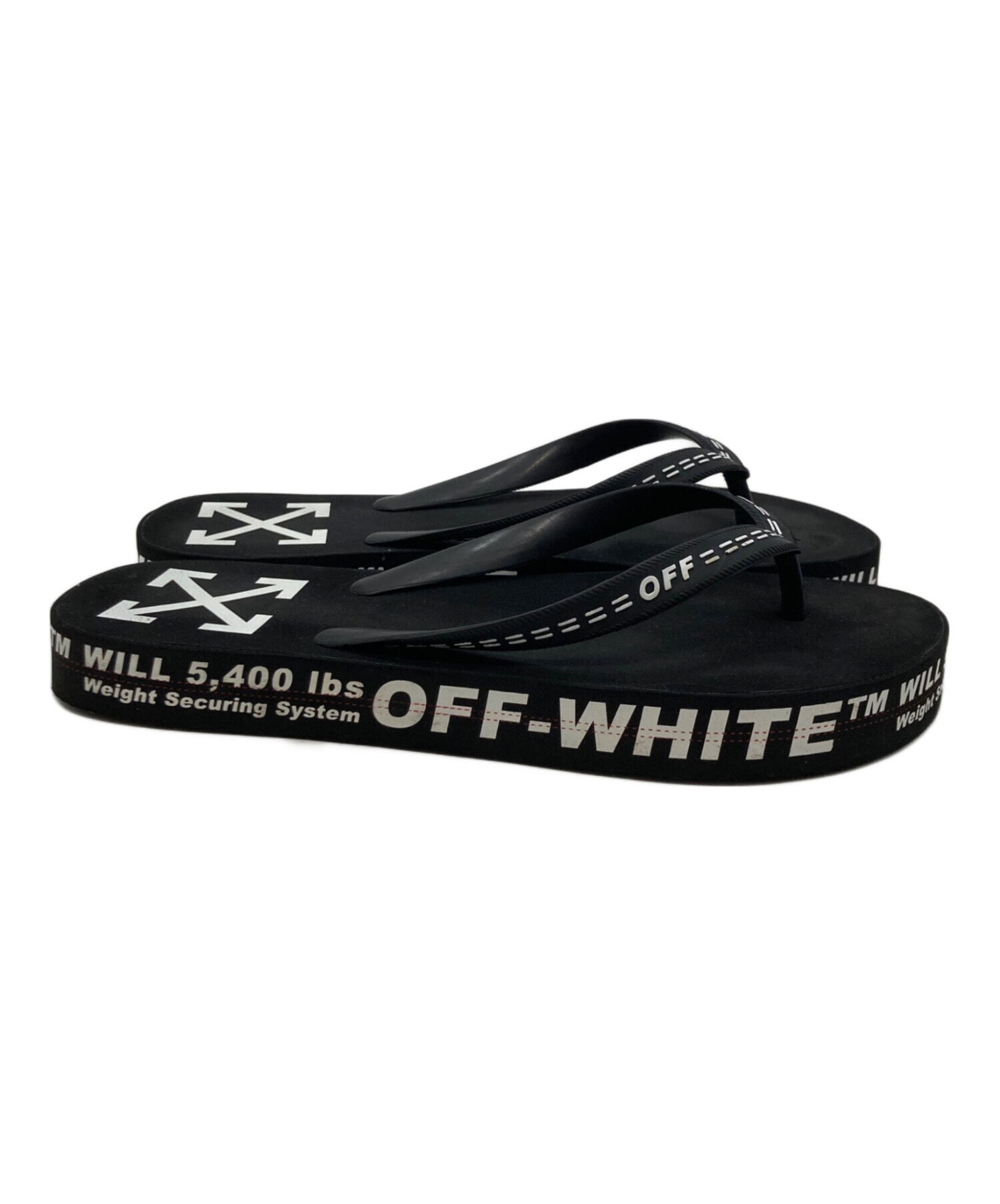 中古・古着通販】OFFWHITE (オフホワイト) ロゴビーチサンダル 