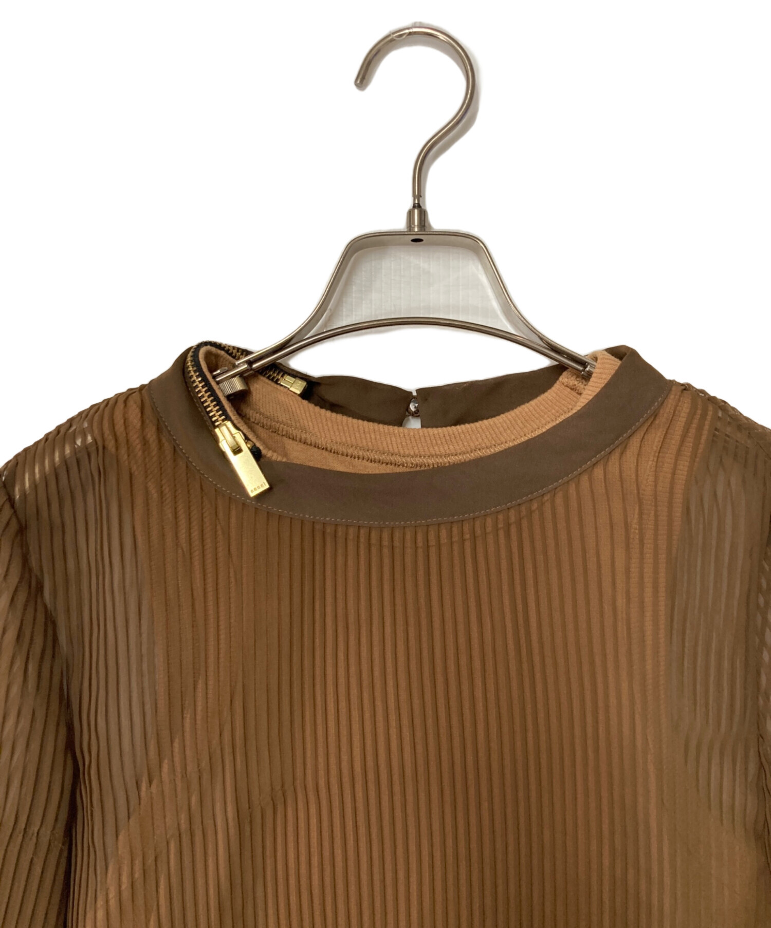 中古・古着通販】sacai (サカイ) プリーツレイヤードドッキングTシャツ 