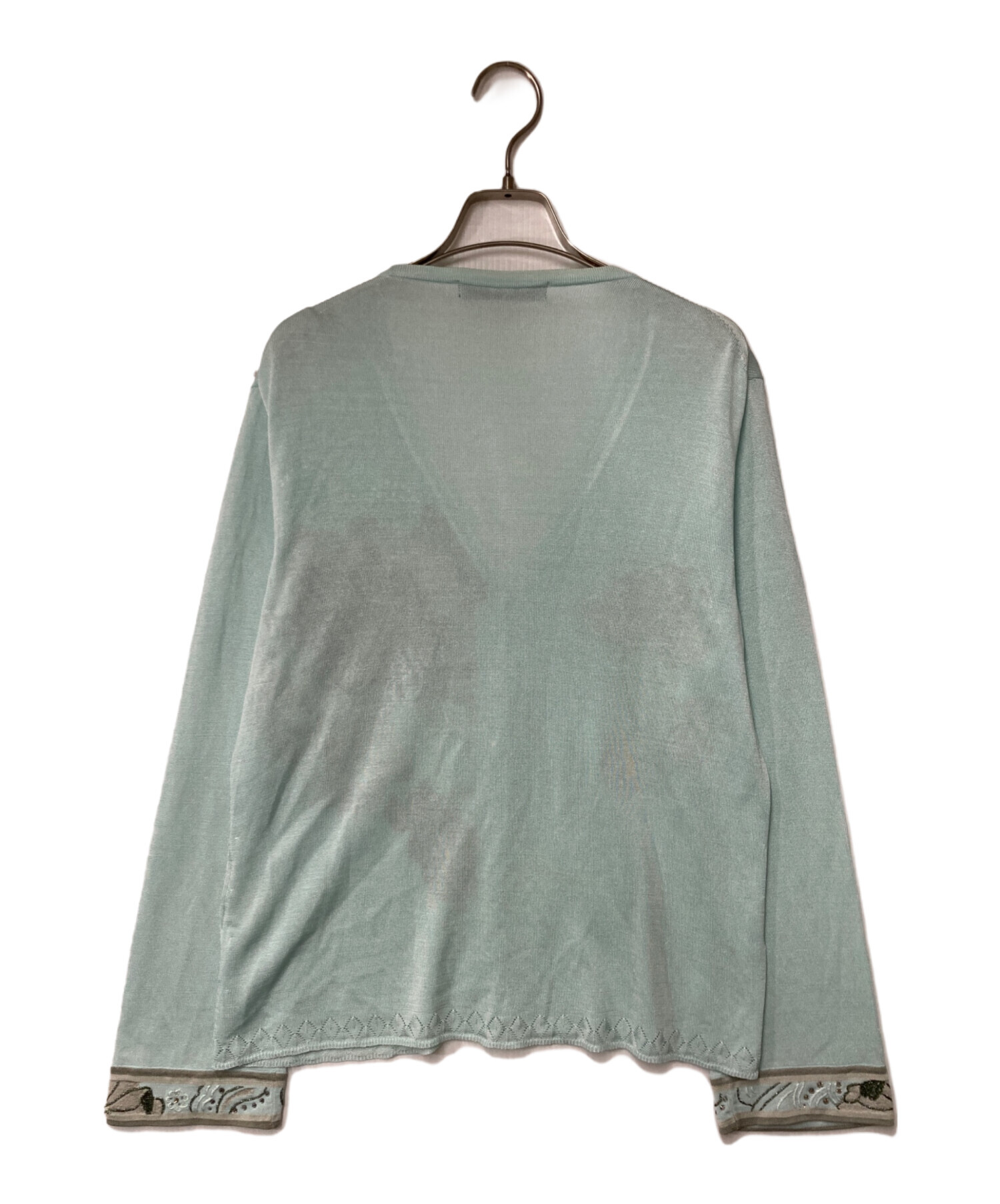 レオナール LEONARD FASHION ウールシルク カーディガン 緑 L Leonard Cardigan in Vert Foret, from Soeur