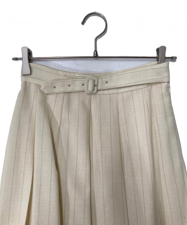 中古・古着通販】AURALEE (オーラリー) PANAMA STRIPE PLEATED SKIRT