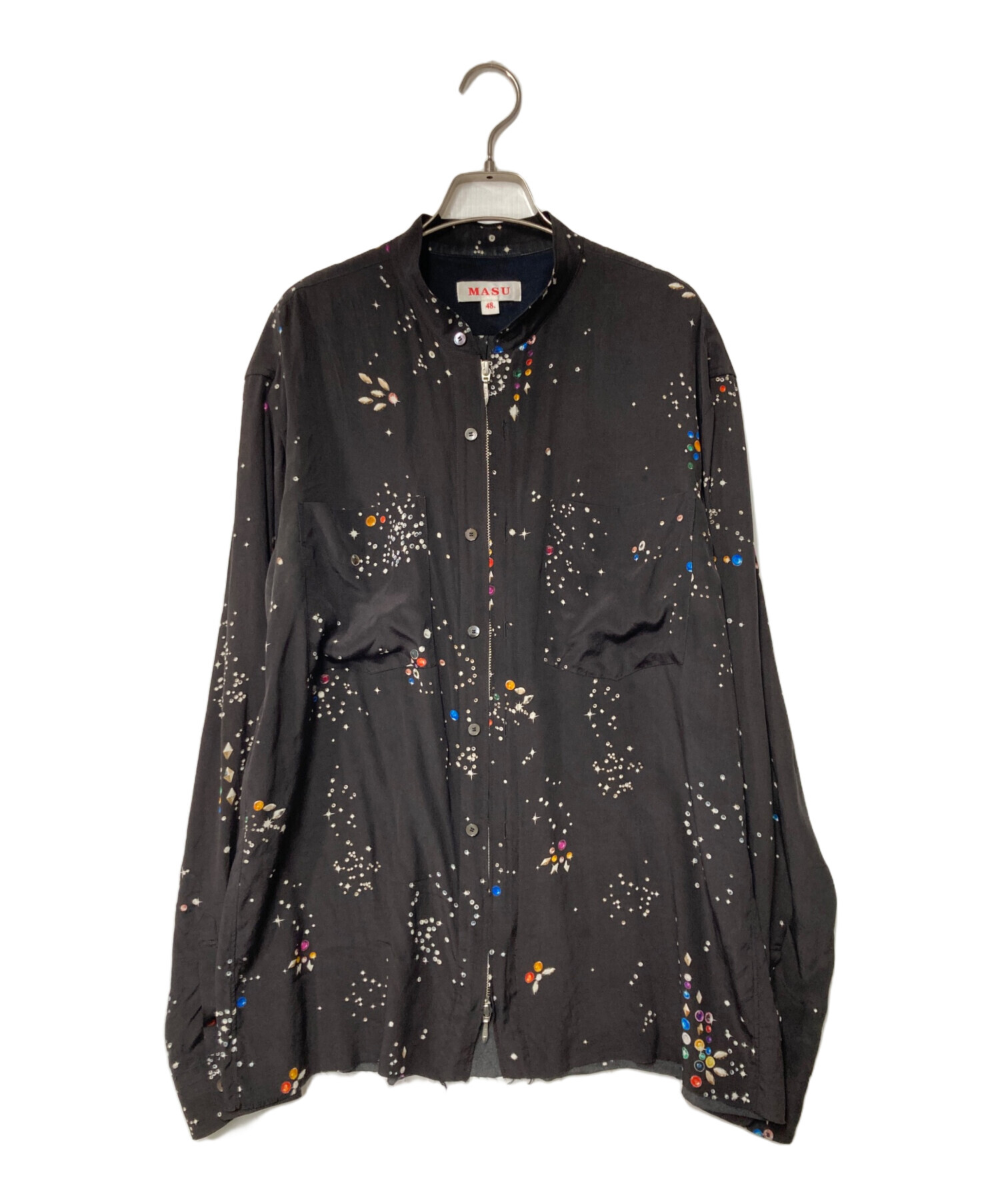 中古・古着通販】MASU (エムエーエスユー) ZIP-UP GALAXY SILK SHIRT