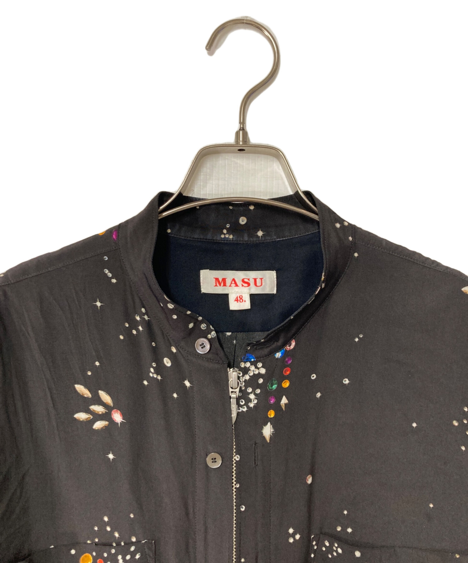 中古・古着通販】MASU (エムエーエスユー) ZIP-UP GALAXY SILK SHIRT