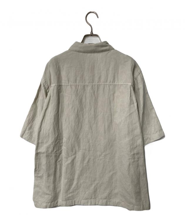 中古・古着通販】ATON (エイトン) COTTON LINEN VOILE SHIRT ベージュ